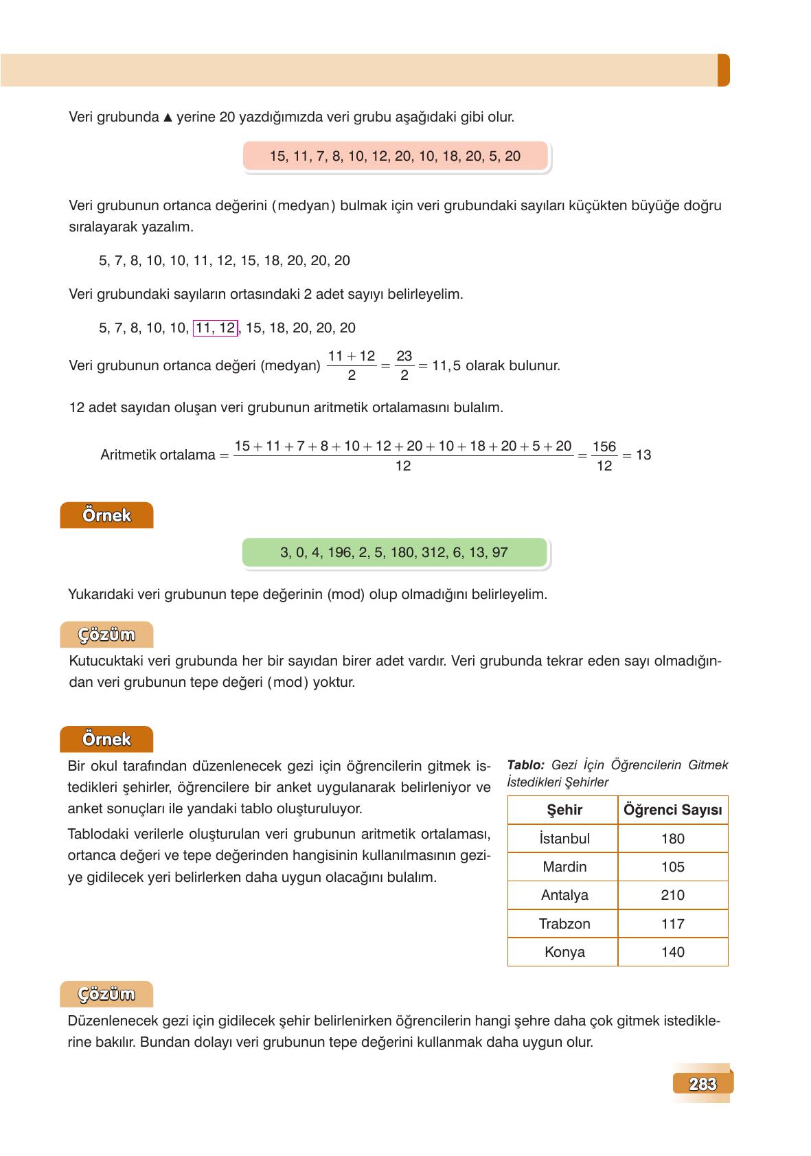 7. Sınıf Edat Yayınları Matematik Ders Kitabı Sayfa 283 Cevapları 7. Sınıf Edat Yayınları Matematik Ders Kitabı Sayfa 283 Cevapları