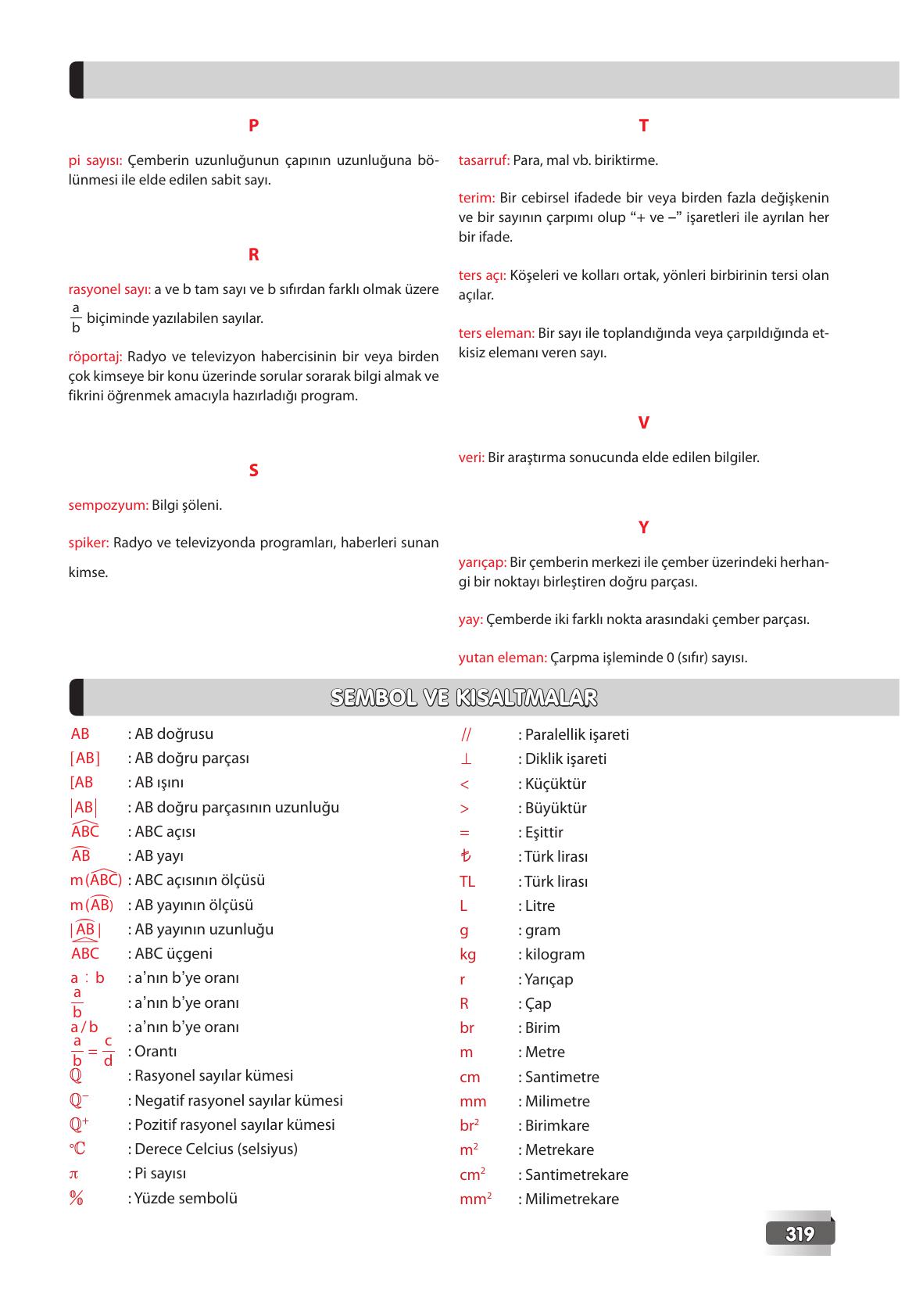 7. Sınıf Edat Yayınları Matematik Ders Kitabı Sayfa 319 Cevapları