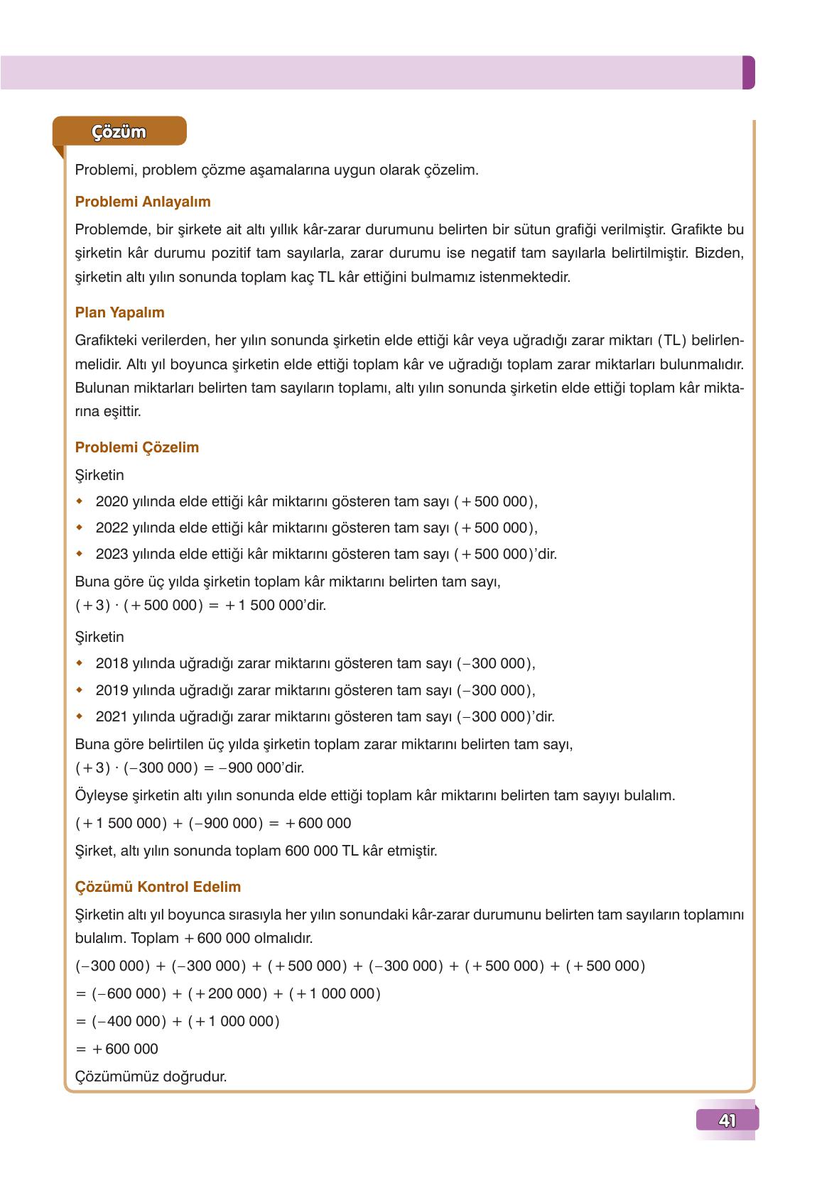 7. Sınıf Edat Yayınları Matematik Ders Kitabı Sayfa 41 Cevapları 7. Sınıf Edat Yayınları Matematik Ders Kitabı Sayfa 41 Cevapları