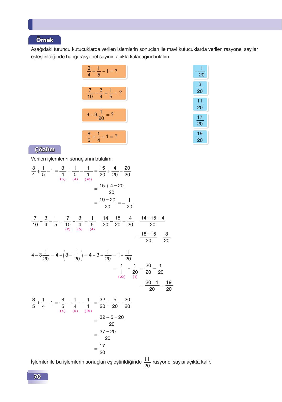 7. Sınıf Edat Yayınları Matematik Ders Kitabı Sayfa 70 Cevapları 7. Sınıf Edat Yayınları Matematik Ders Kitabı Sayfa 70 Cevapları