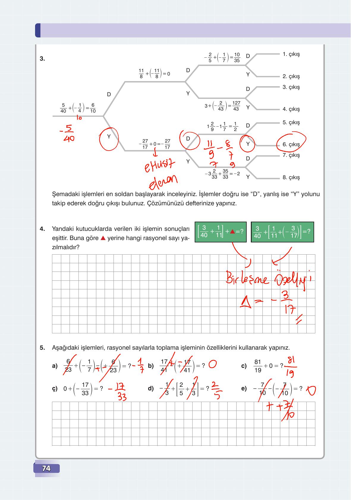 7. Sınıf Edat Yayınları Matematik Ders Kitabı Sayfa 74 Cevapları 7. Sınıf Edat Yayınları Matematik Ders Kitabı Sayfa 74 Cevapları