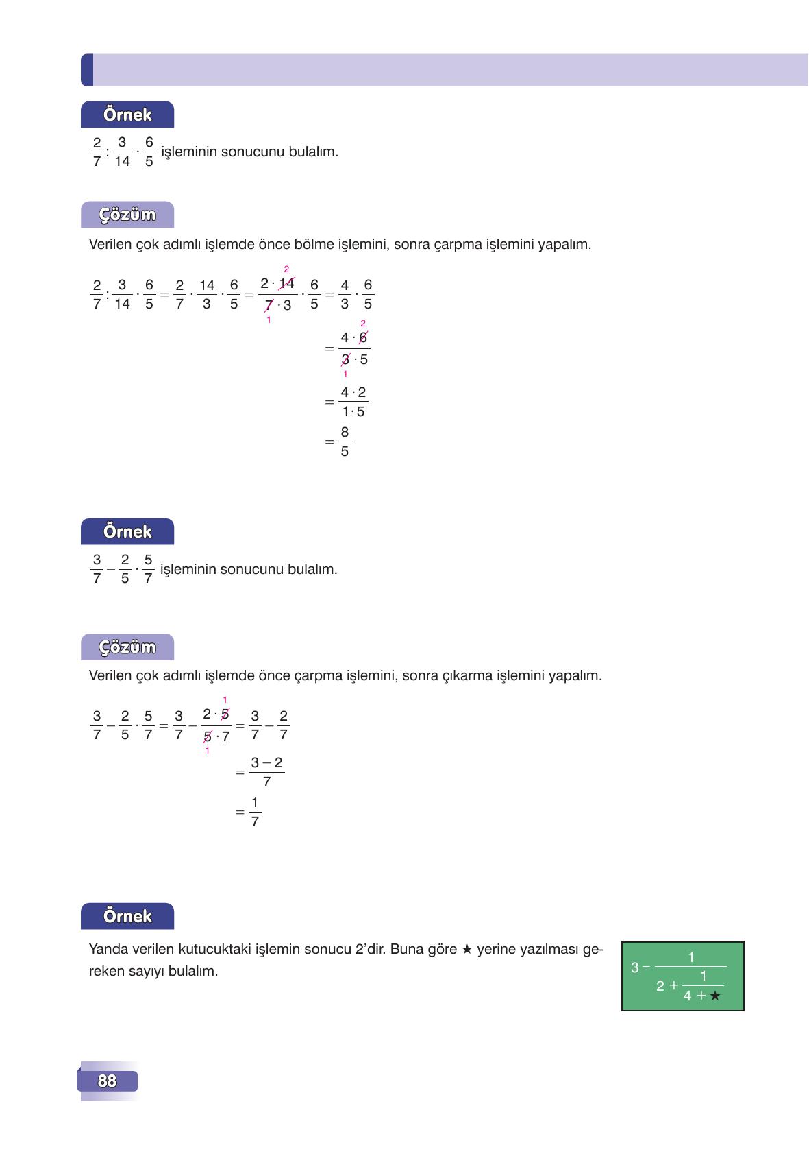 7. Sınıf Edat Yayınları Matematik Ders Kitabı Sayfa 88 Cevapları 7. Sınıf Edat Yayınları Matematik Ders Kitabı Sayfa 88 Cevapları