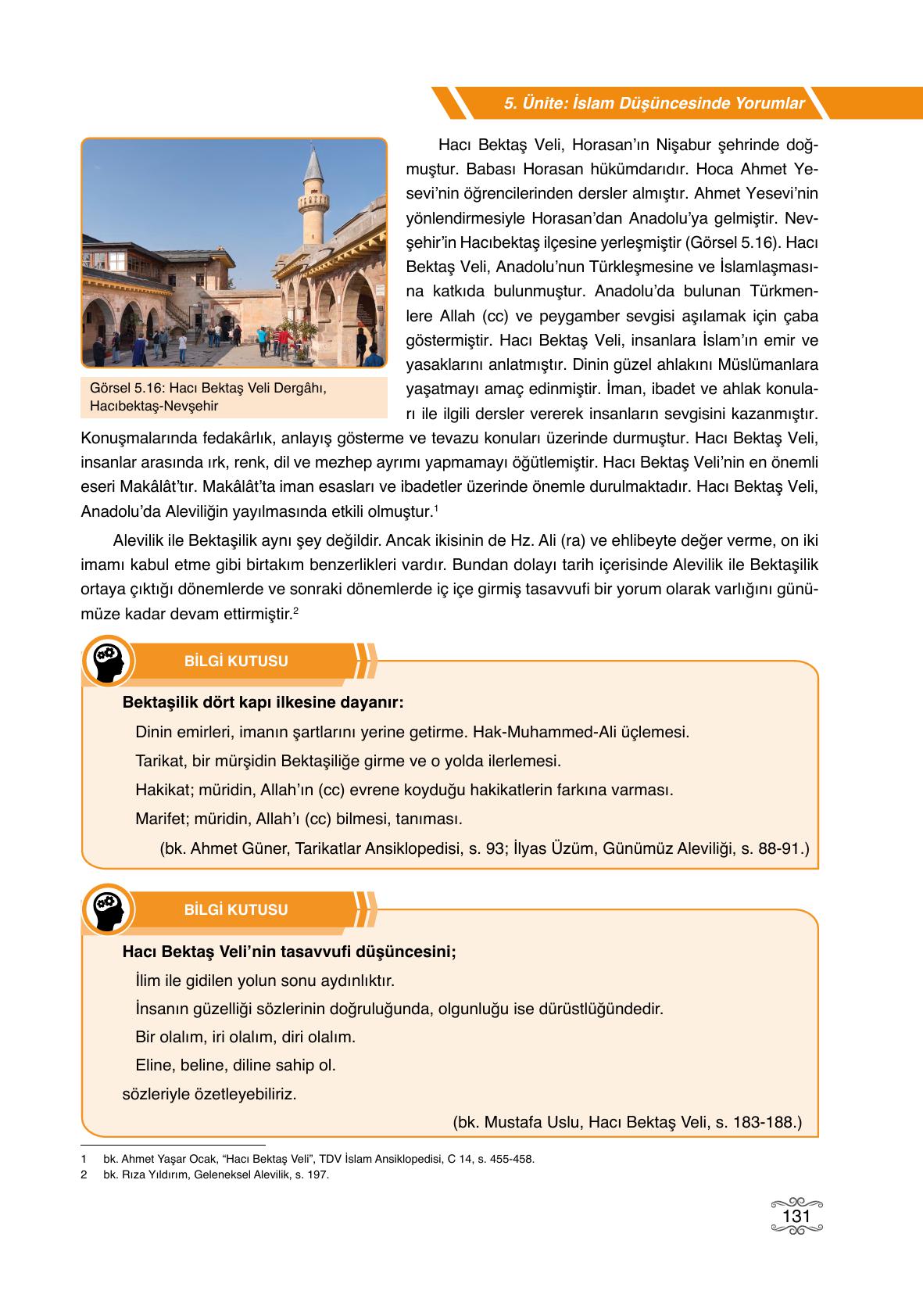 7. Sınıf Erkad Yayıncılık Din Kültürü Ve Ahlak Bilgisi Ders Kitabı Sayfa 131 Cevapları