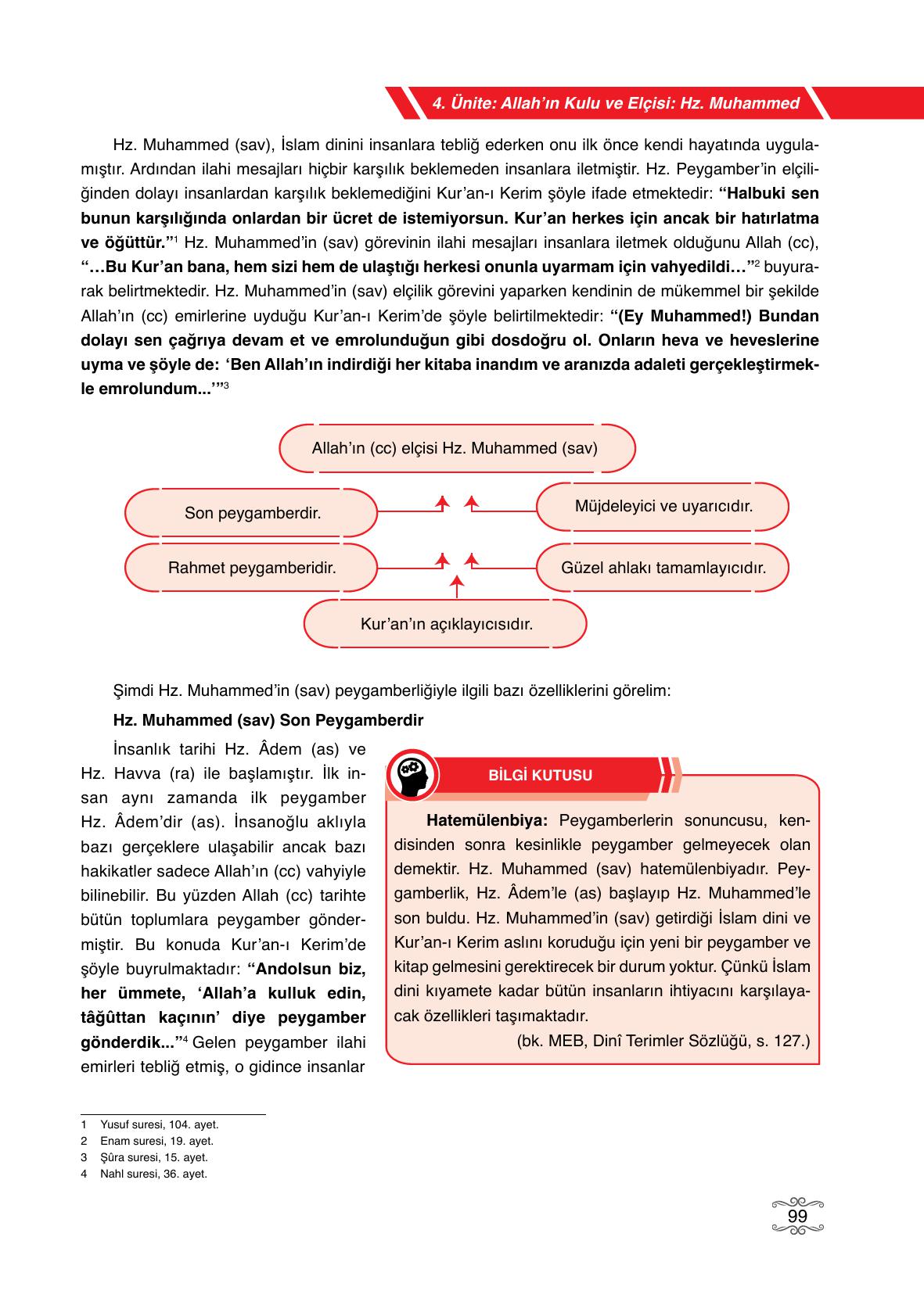 7. Sınıf Erkad Yayıncılık Din Kültürü Ve Ahlak Bilgisi Ders Kitabı Sayfa 99 Cevapları