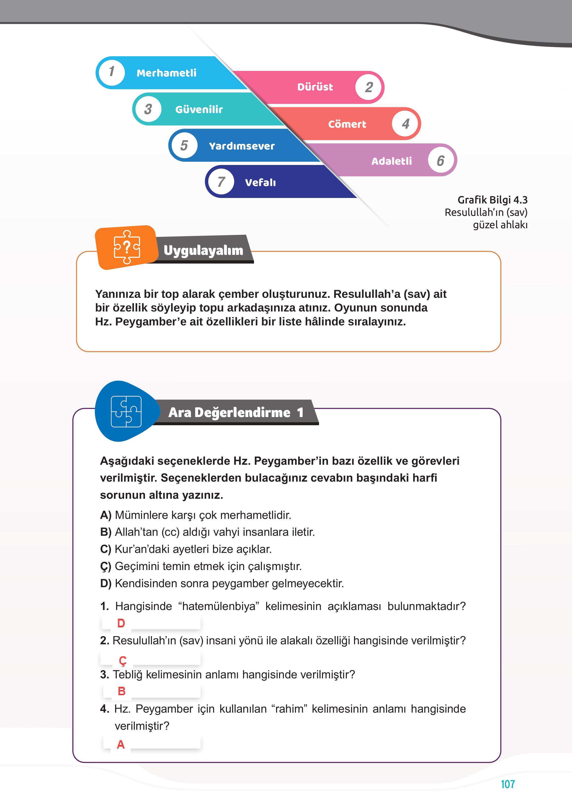 7. Sınıf Meb Yayınları Din Kültürü Ve Ahlak Bilgisi Ders Kitabı Sayfa 107 Cevapları 7. Sınıf Meb Yayınları Din Kültürü Ve Ahlak Bilgisi Ders Kitabı Sayfa 107 Cevapları
