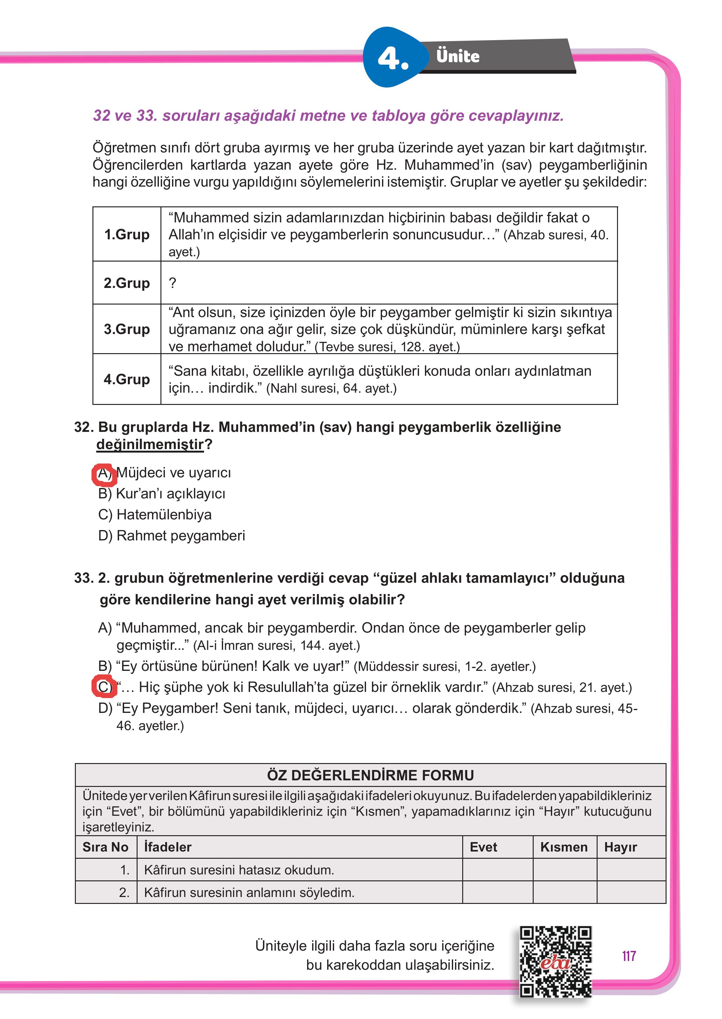 7. Sınıf Meb Yayınları Din Kültürü Ve Ahlak Bilgisi Ders Kitabı Sayfa 117 Cevapları 7. Sınıf Meb Yayınları Din Kültürü Ve Ahlak Bilgisi Ders Kitabı Sayfa 117 Cevapları