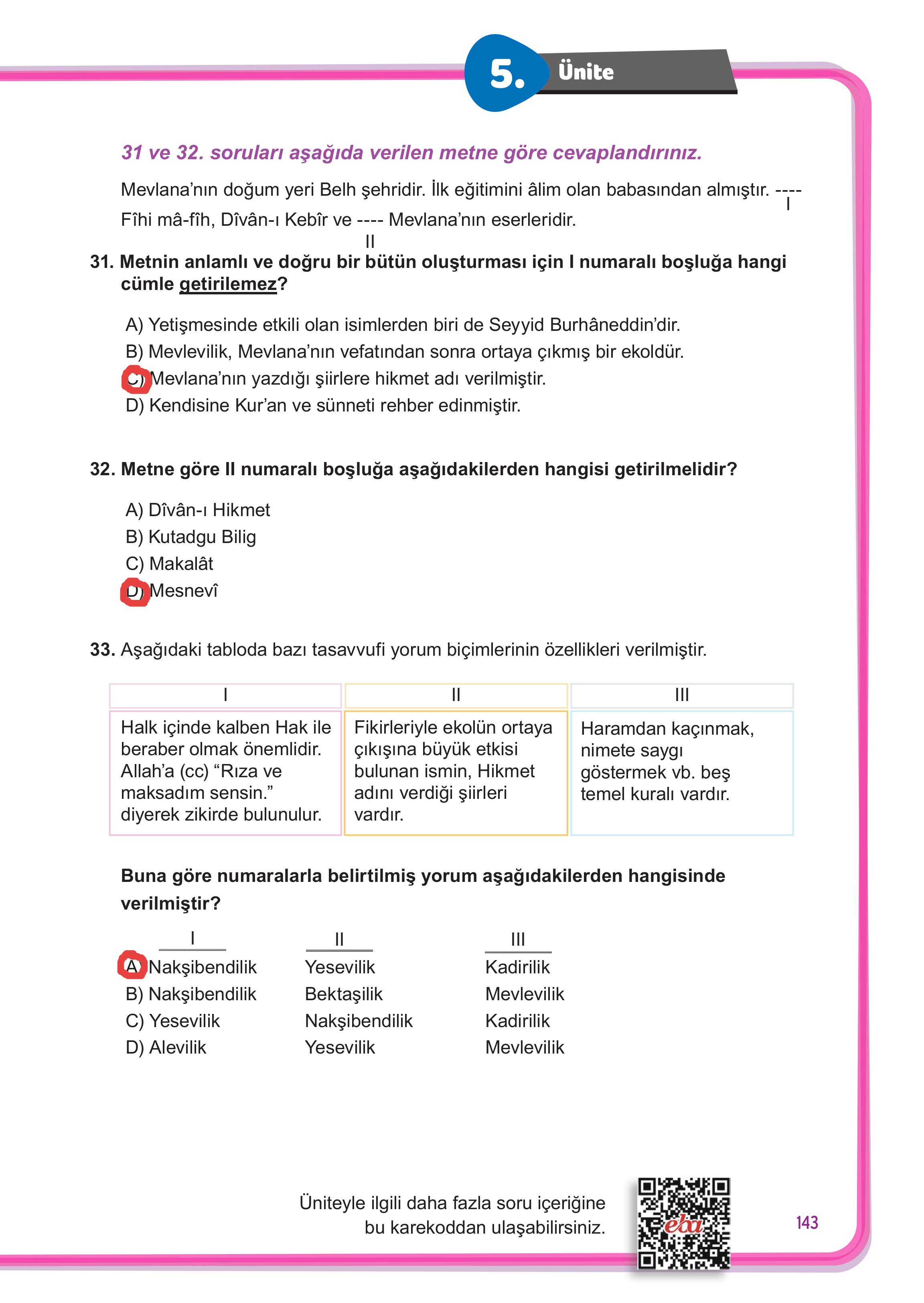 7. Sınıf Meb Yayınları Din Kültürü Ve Ahlak Bilgisi Ders Kitabı Sayfa 143 Cevapları 7. Sınıf Meb Yayınları Din Kültürü Ve Ahlak Bilgisi Ders Kitabı Sayfa 143 Cevapları