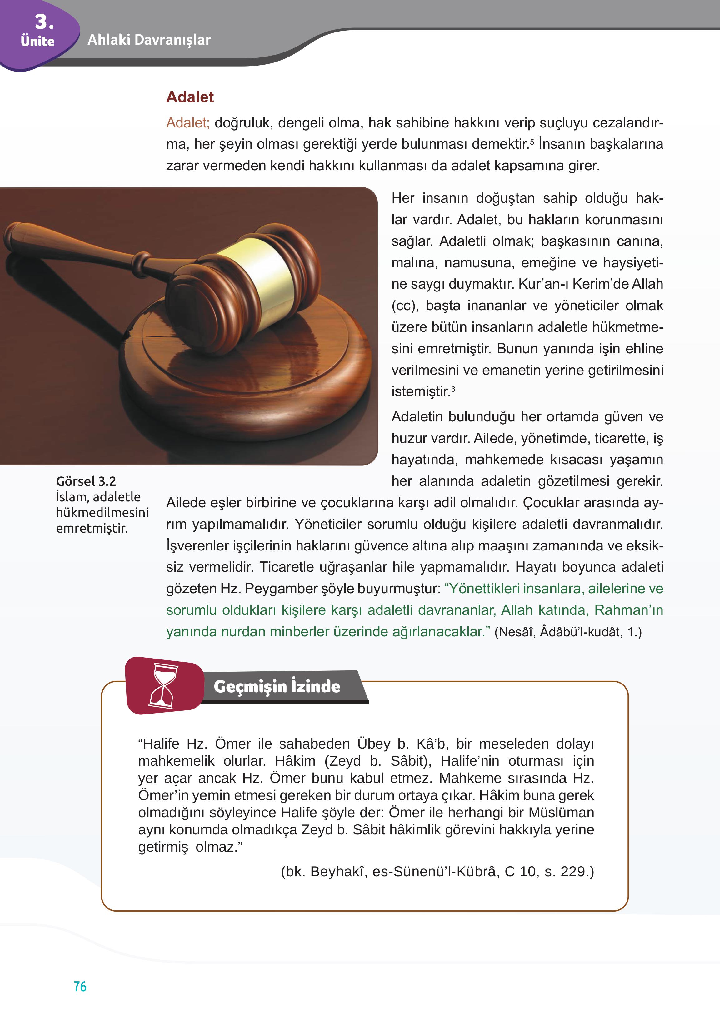 7. Sınıf Meb Yayınları Din Kültürü Ve Ahlak Bilgisi Ders Kitabı Sayfa 76 Cevapları