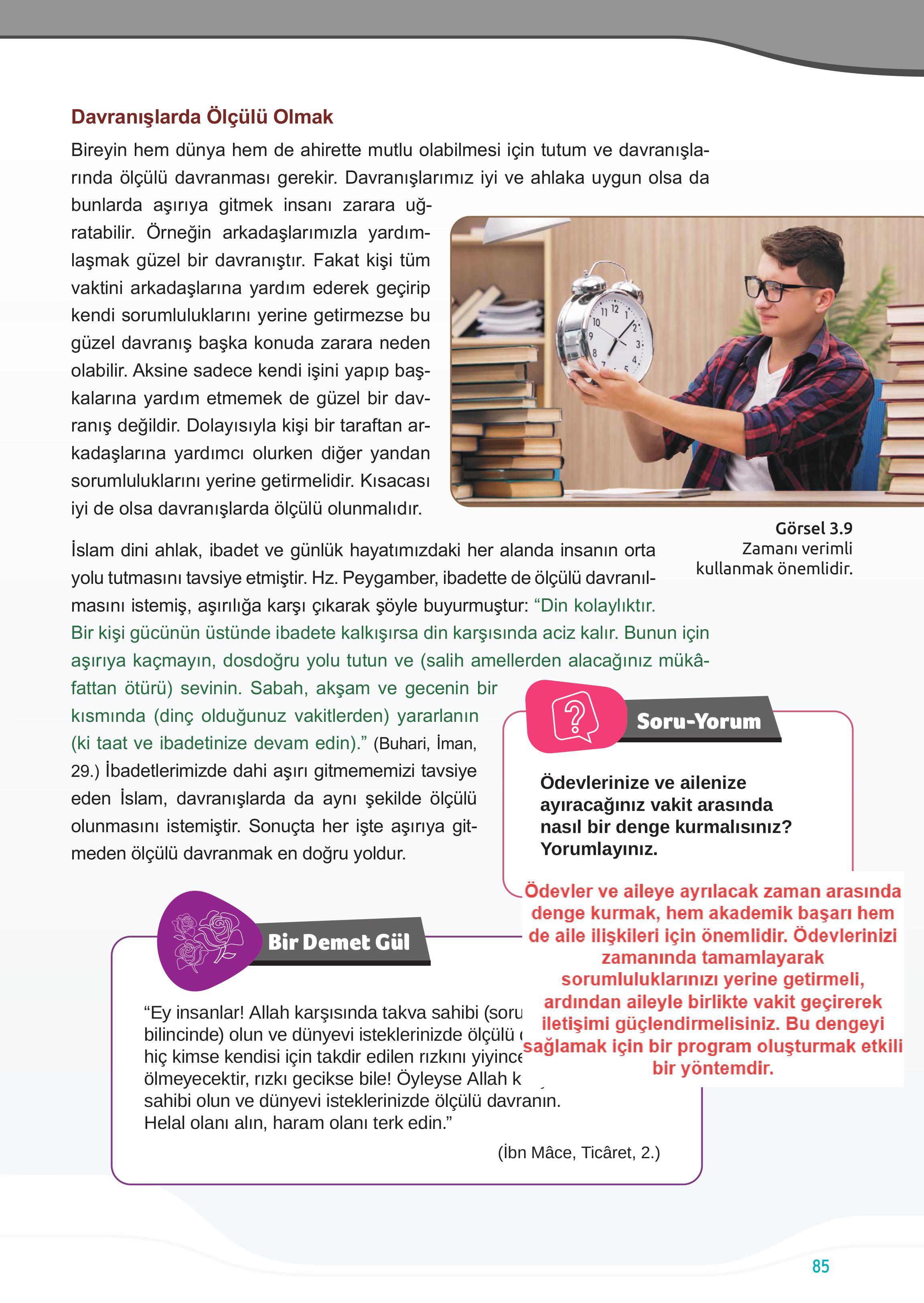7. Sınıf Meb Yayınları Din Kültürü Ve Ahlak Bilgisi Ders Kitabı Sayfa 85 Cevapları 7. Sınıf Meb Yayınları Din Kültürü Ve Ahlak Bilgisi Ders Kitabı Sayfa 85 Cevapları