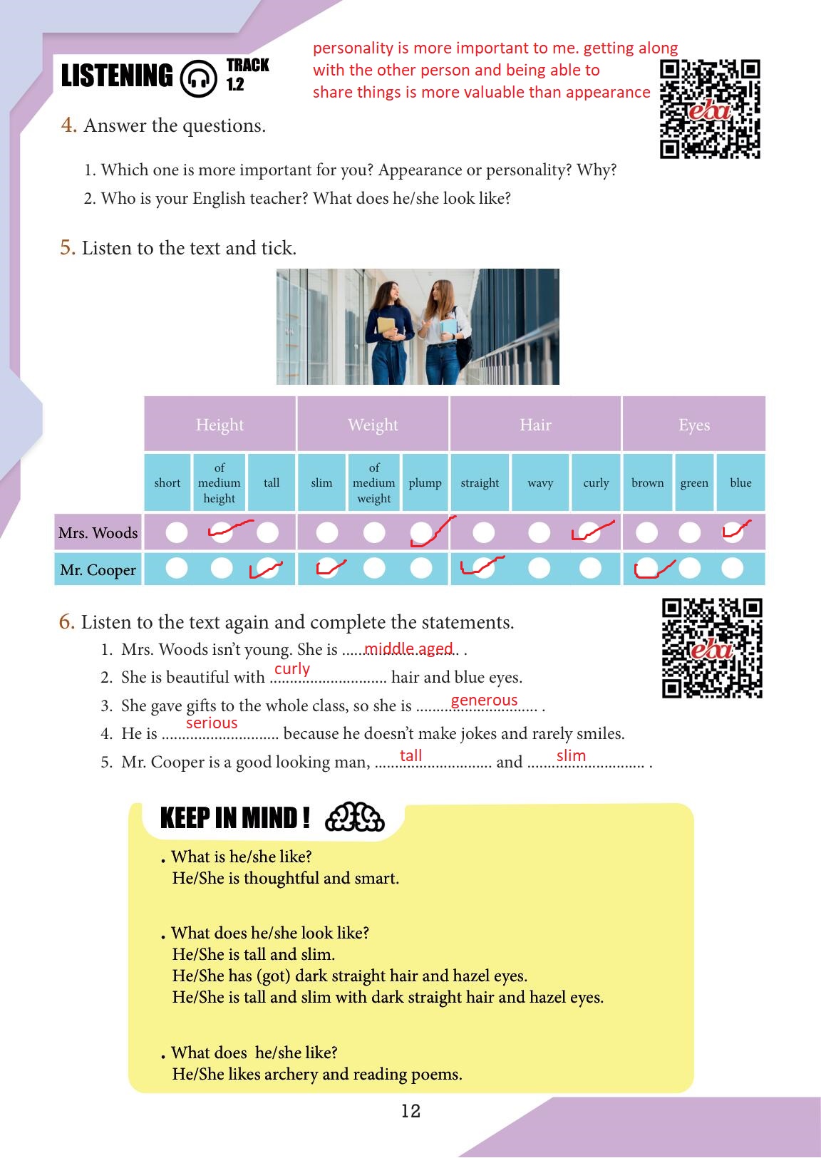 7. Sınıf Meb Yayınları İngilizce Ders Kitabı Sayfa 12 Cevapları