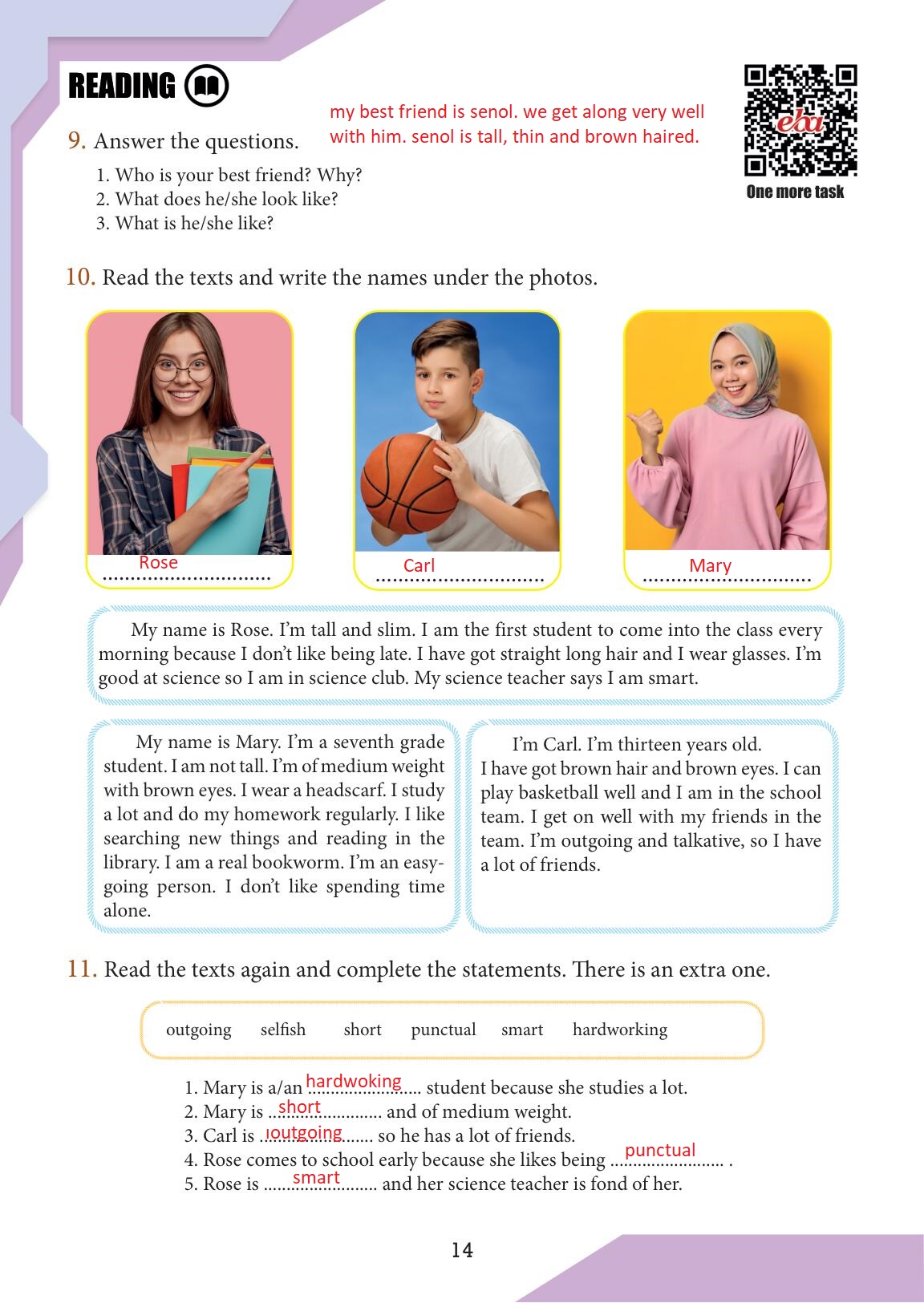 7. Sınıf Meb Yayınları İngilizce Ders Kitabı Sayfa 14 Cevapları