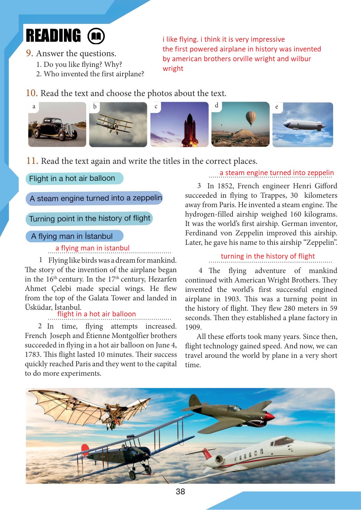 7. Sınıf Meb Yayınları İngilizce Ders Kitabı Sayfa 38 Cevapları