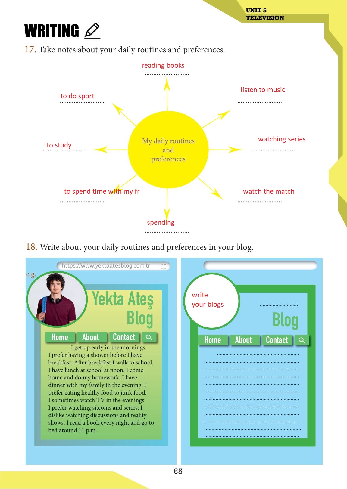 7. Sınıf Meb Yayınları İngilizce Ders Kitabı Sayfa 65 Cevapları