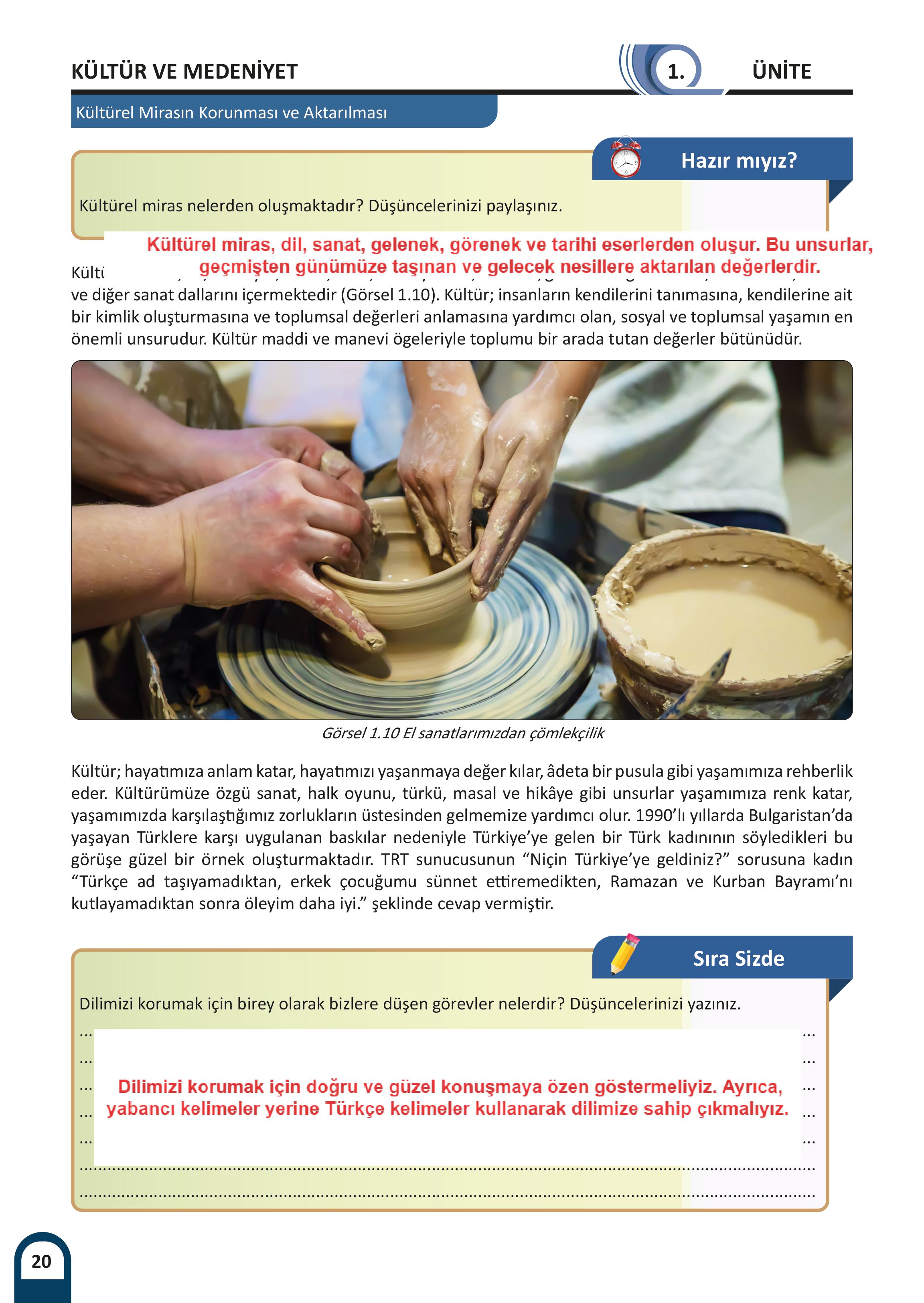 7. Sınıf Meb Yayınları Kültür Ve Medeniyetimize Yön Verenler Ders Kitabı Sayfa 21 Cevapları