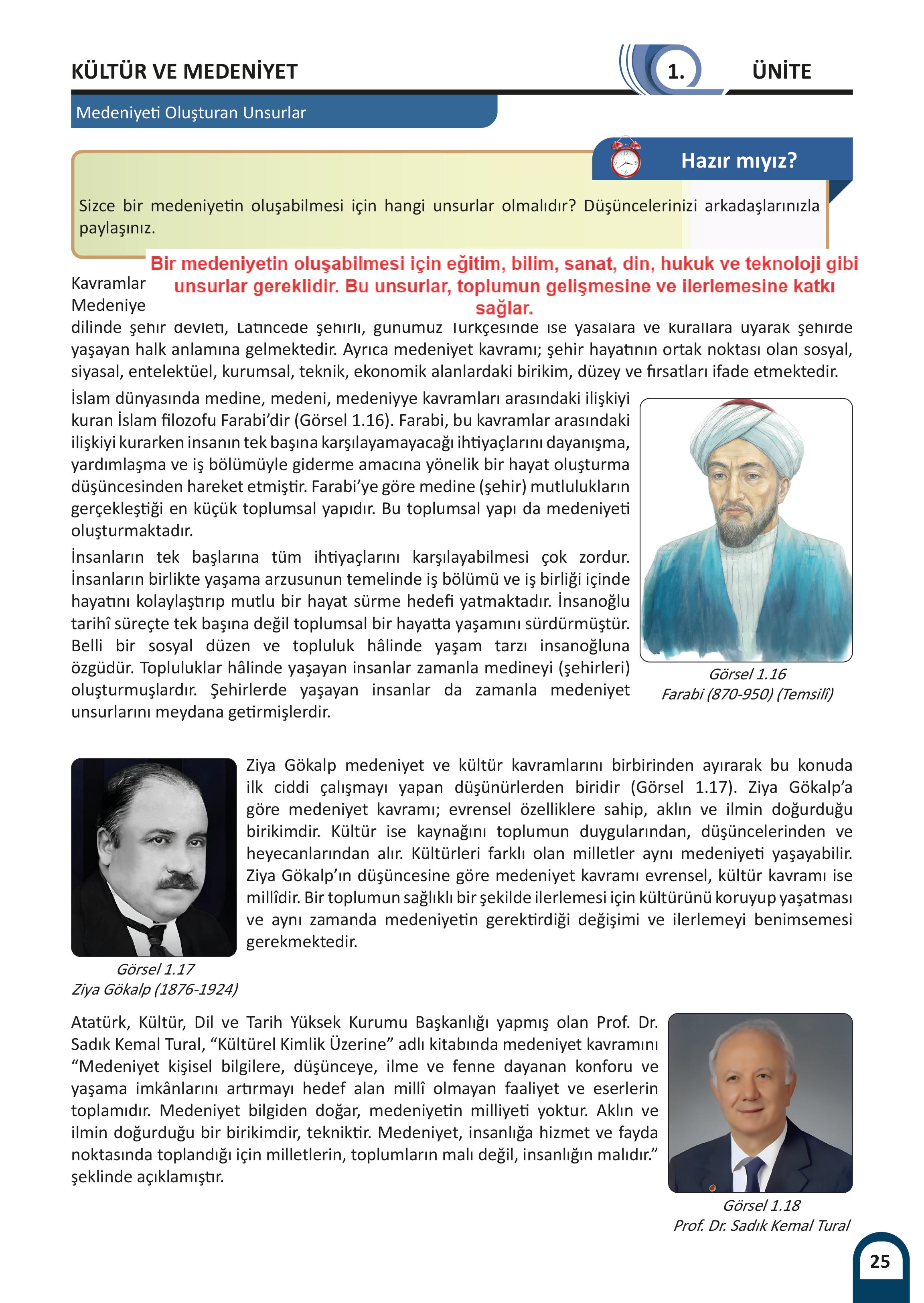 7. Sınıf Meb Yayınları Kültür Ve Medeniyetimize Yön Verenler Ders Kitabı Sayfa 26 Cevapları