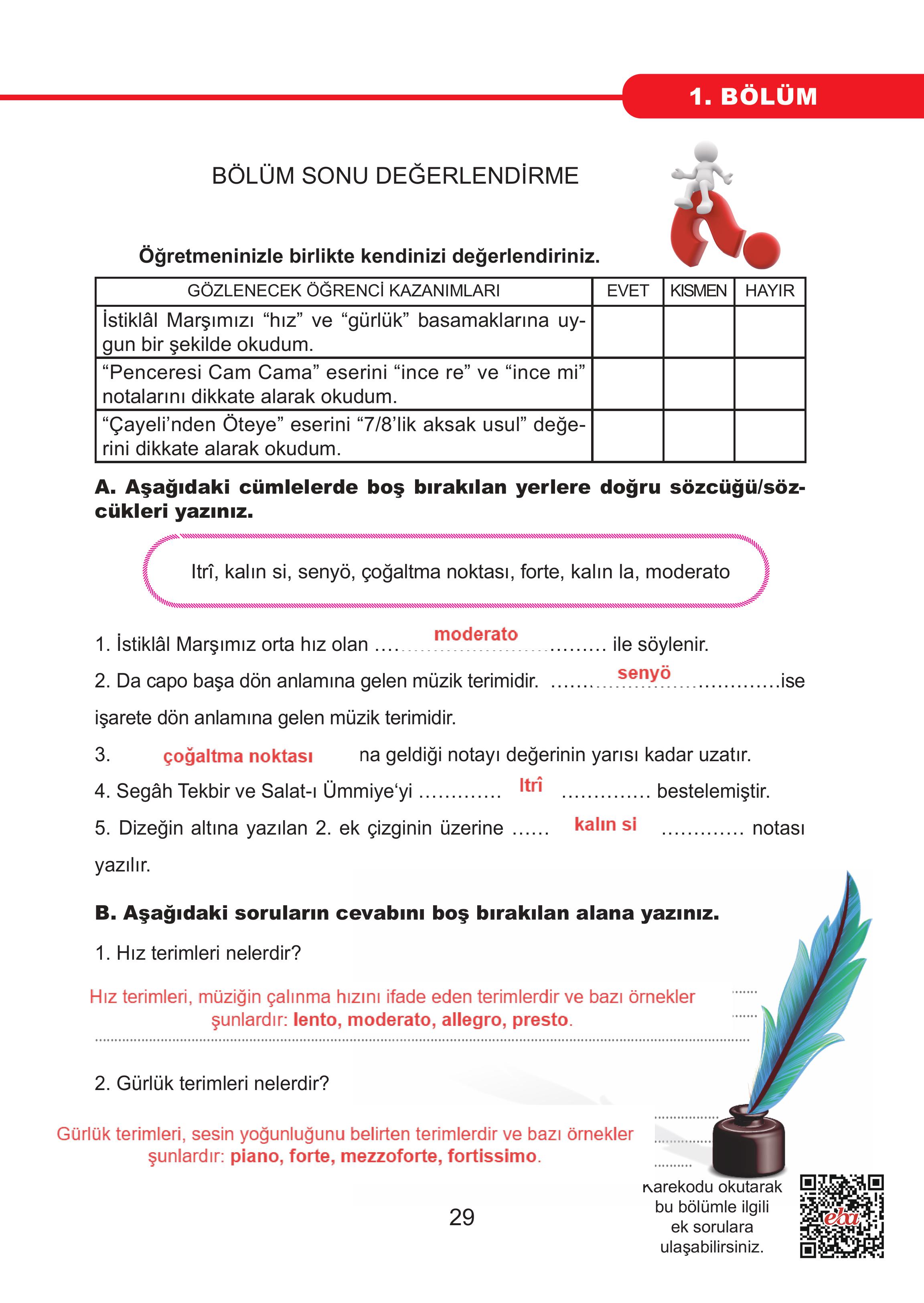 7. Sınıf Meb Yayınları Müzik Ders Kitabı Sayfa 29 Cevapları 7. Sınıf Meb Yayınları Müzik Ders Kitabı Sayfa 29 Cevapları