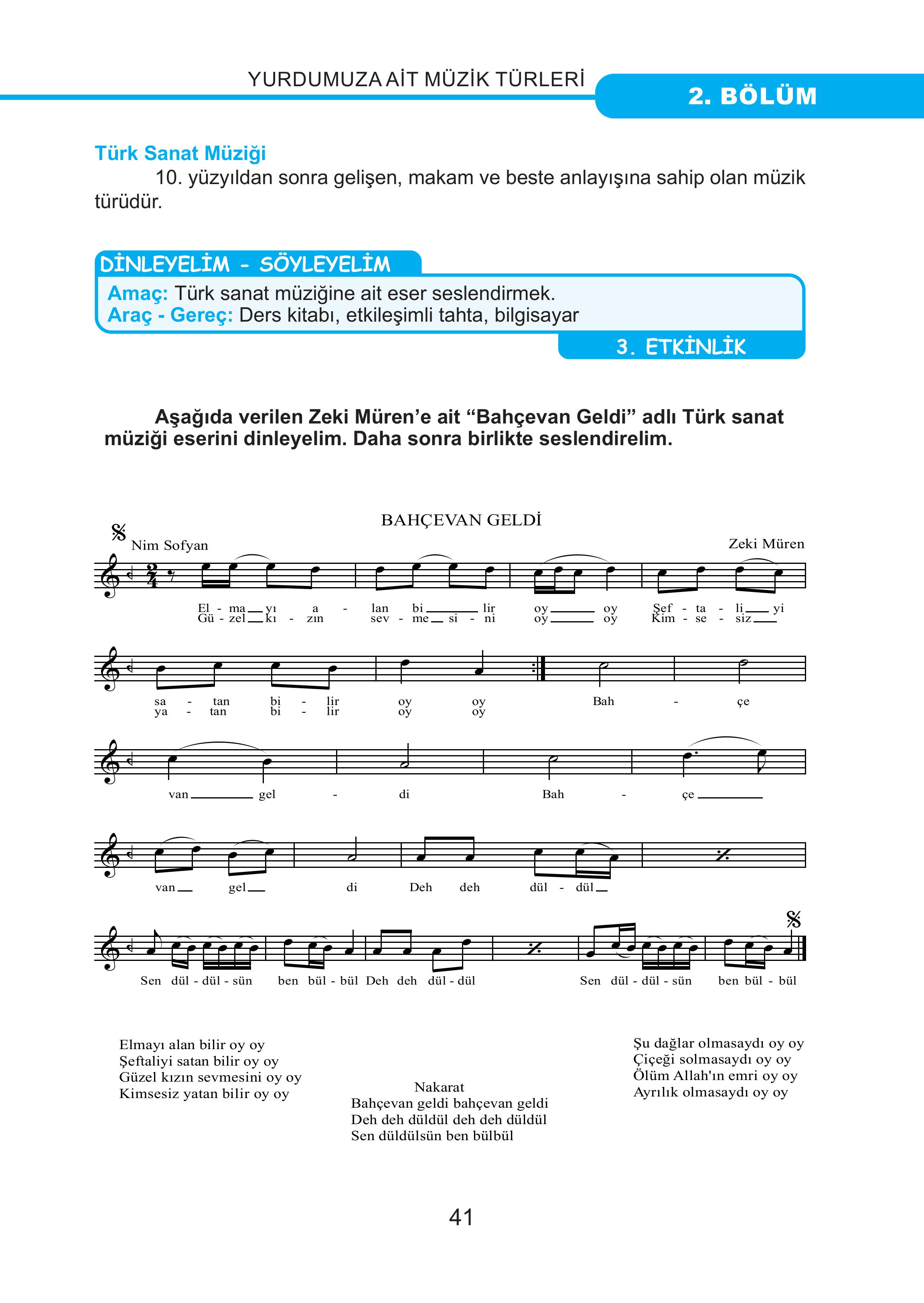 7. Sınıf Meb Yayınları Müzik Ders Kitabı Sayfa 41 Cevapları 7. Sınıf Meb Yayınları Müzik Ders Kitabı Sayfa 41 Cevapları