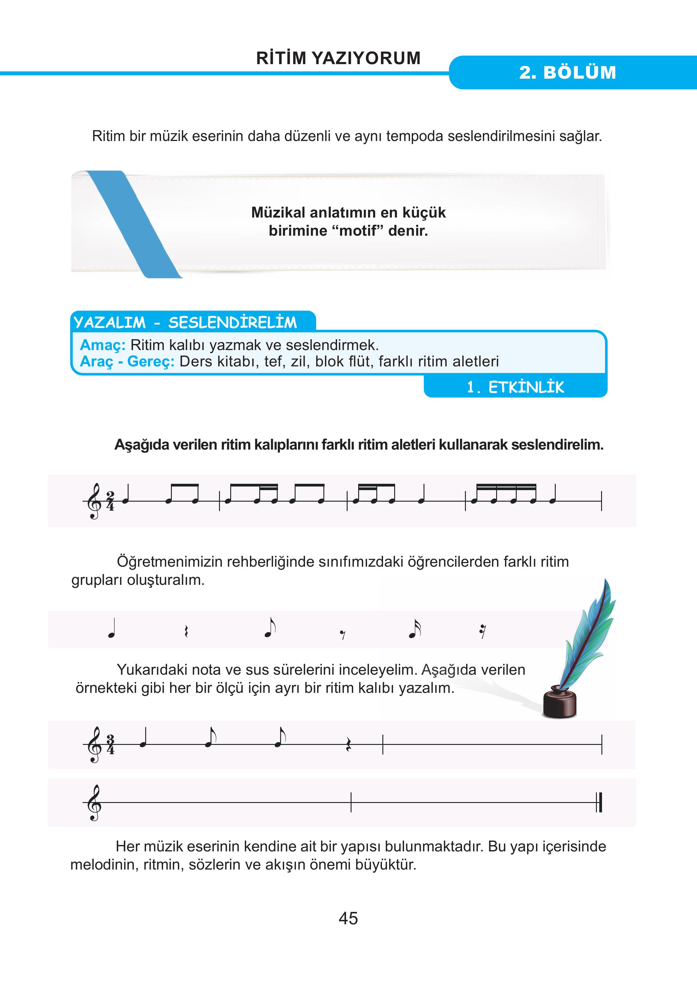 7. Sınıf Meb Yayınları Müzik Ders Kitabı Sayfa 45 Cevapları 7. Sınıf Meb Yayınları Müzik Ders Kitabı Sayfa 45 Cevapları