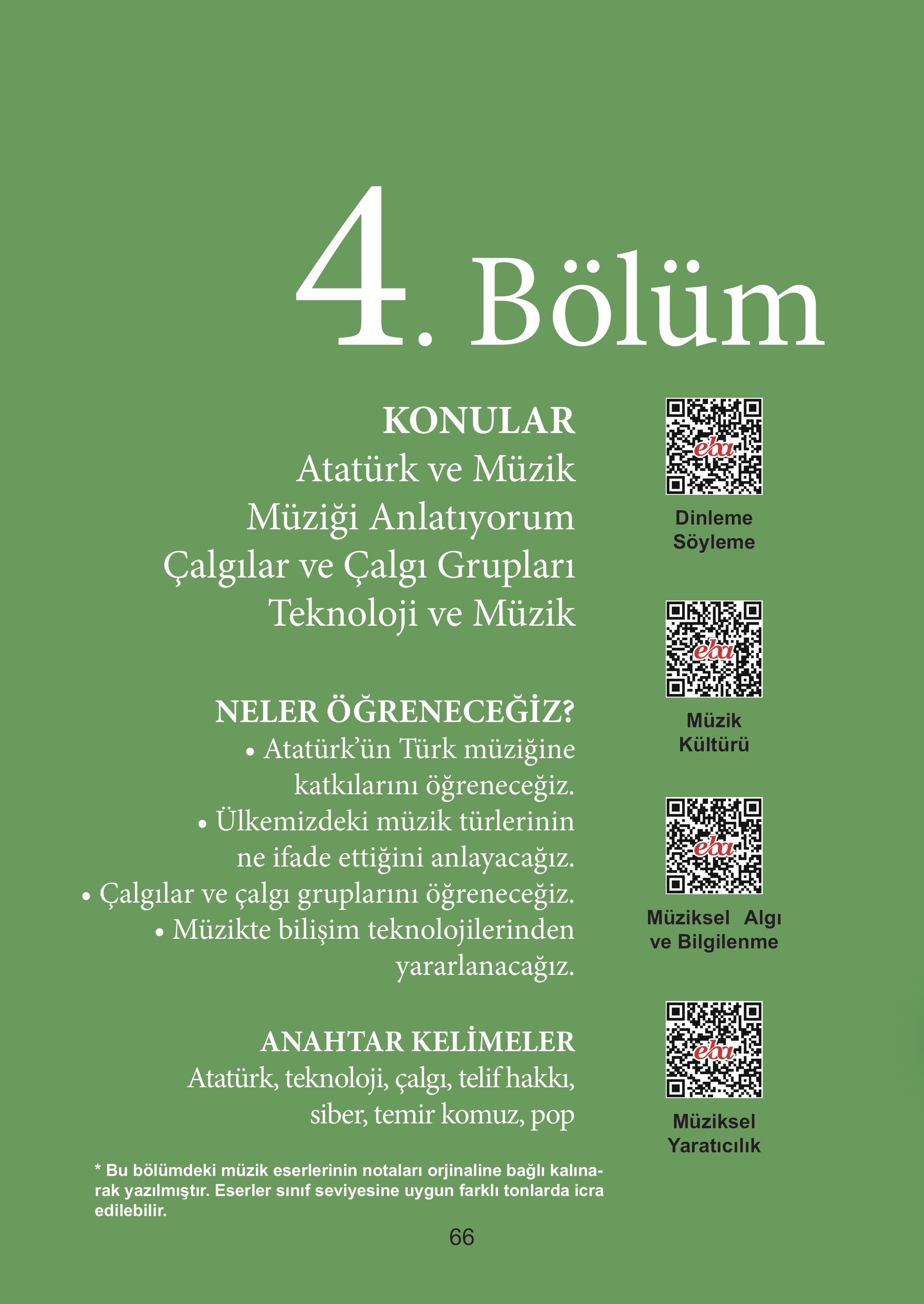 7. Sınıf Meb Yayınları Müzik Ders Kitabı Sayfa 66 Cevapları 7. Sınıf Meb Yayınları Müzik Ders Kitabı Sayfa 66 Cevapları