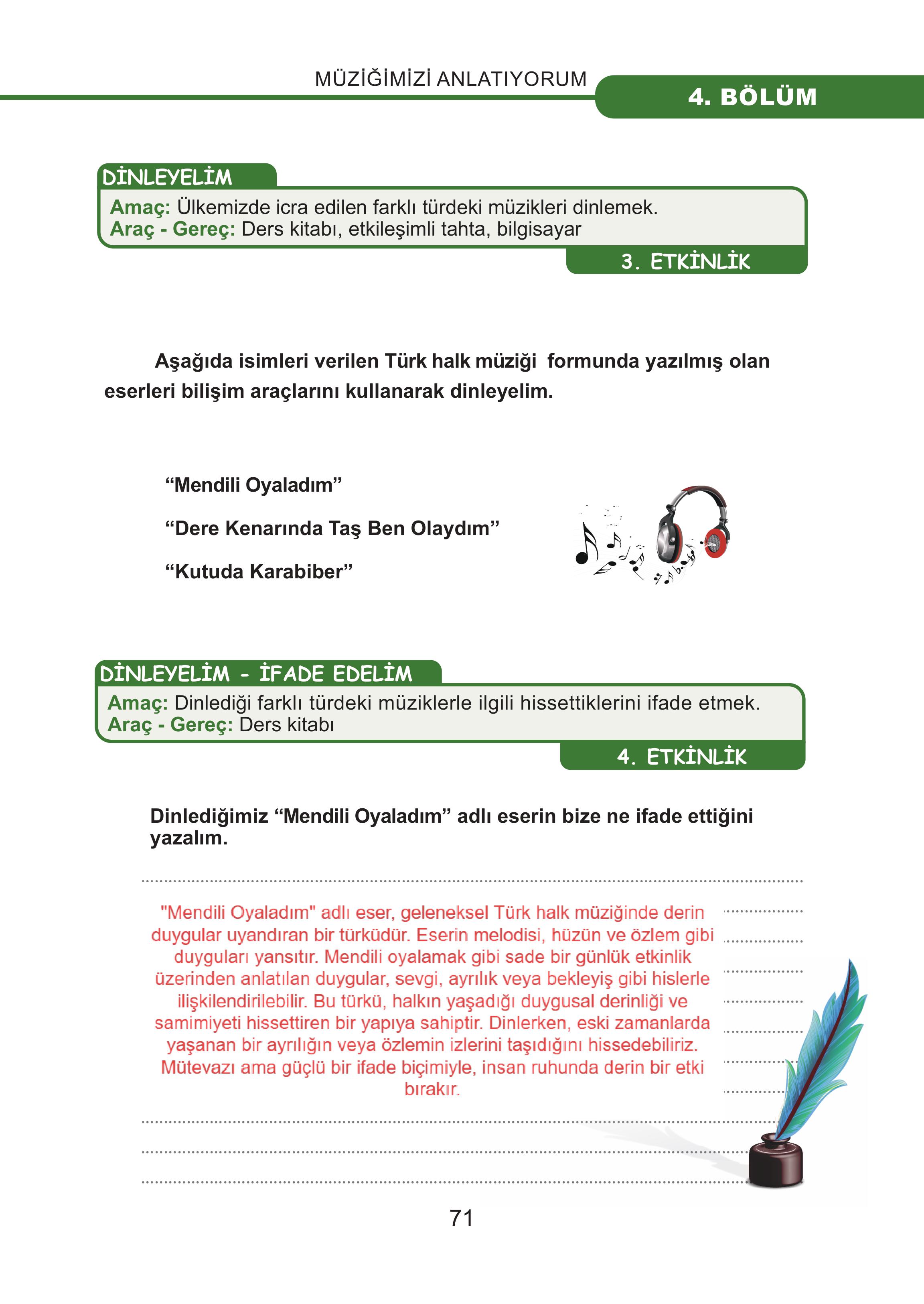 7. Sınıf Meb Yayınları Müzik Ders Kitabı Sayfa 71 Cevapları 7. Sınıf Meb Yayınları Müzik Ders Kitabı Sayfa 71 Cevapları