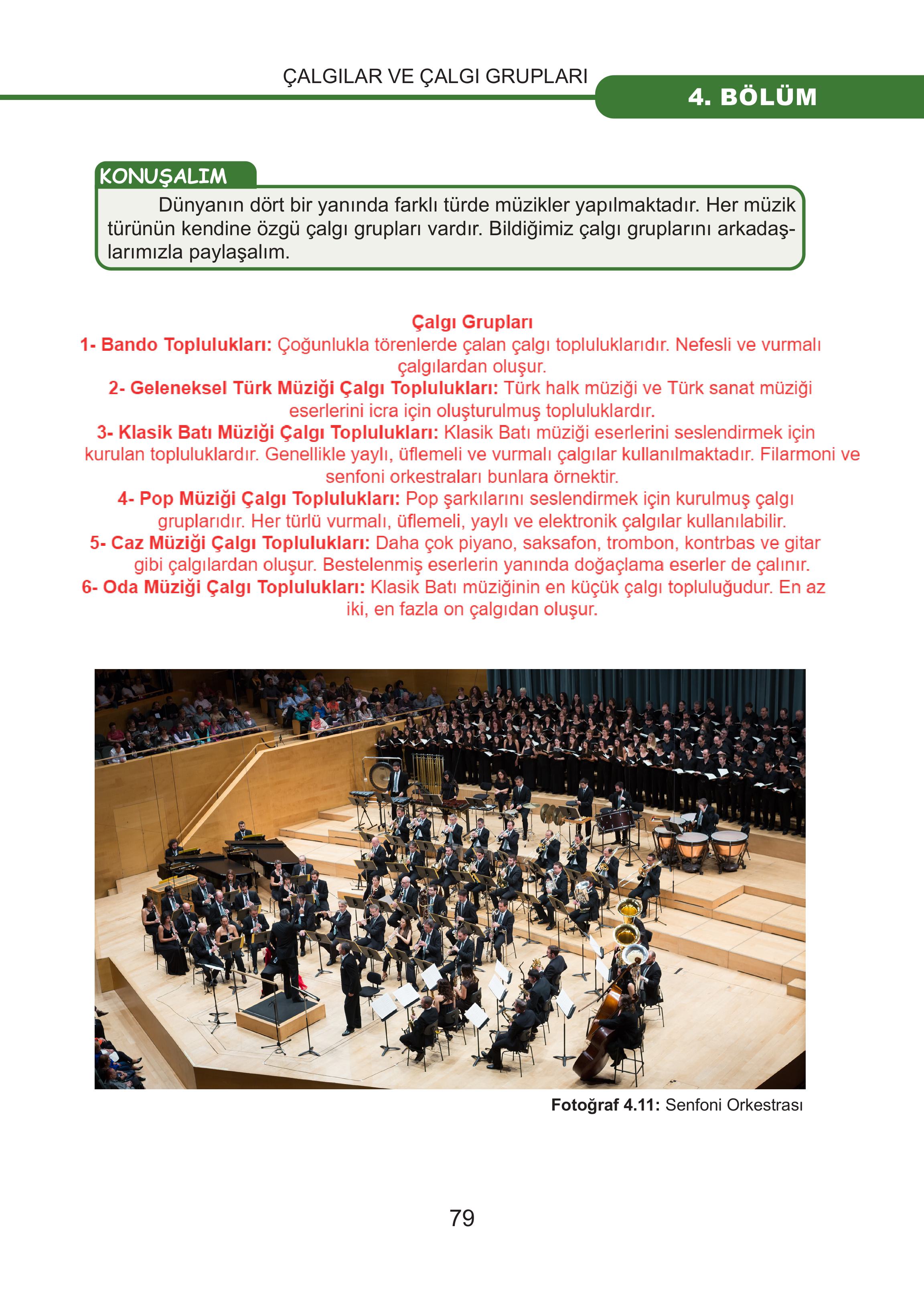 7. Sınıf Meb Yayınları Müzik Ders Kitabı Sayfa 79 Cevapları