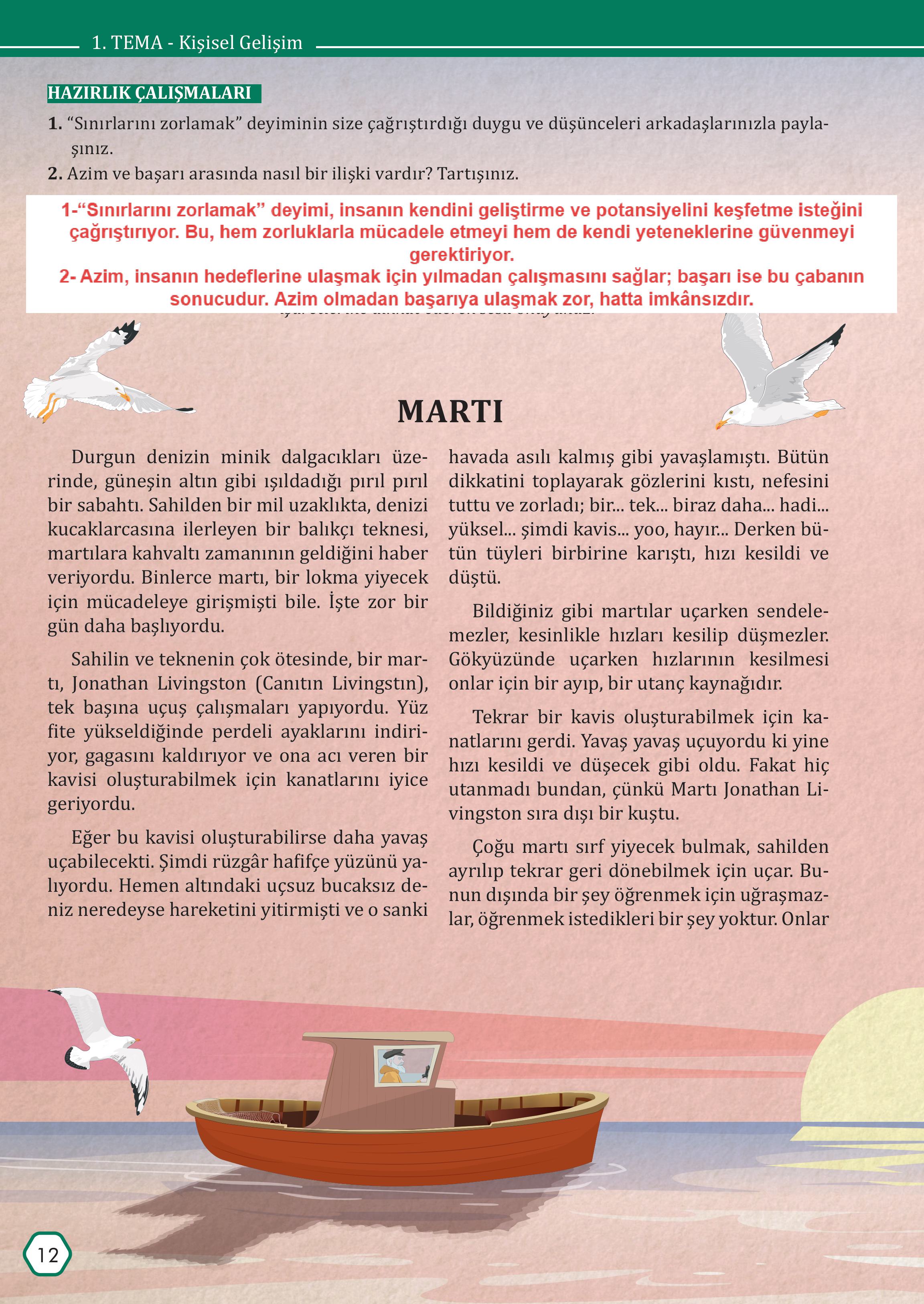 7. Sınıf Meb Yayınları Türkçe Ders Kitabı Sayfa 12 Cevapları 7. Sınıf Meb Yayınları Türkçe Ders Kitabı Sayfa 12 Cevapları