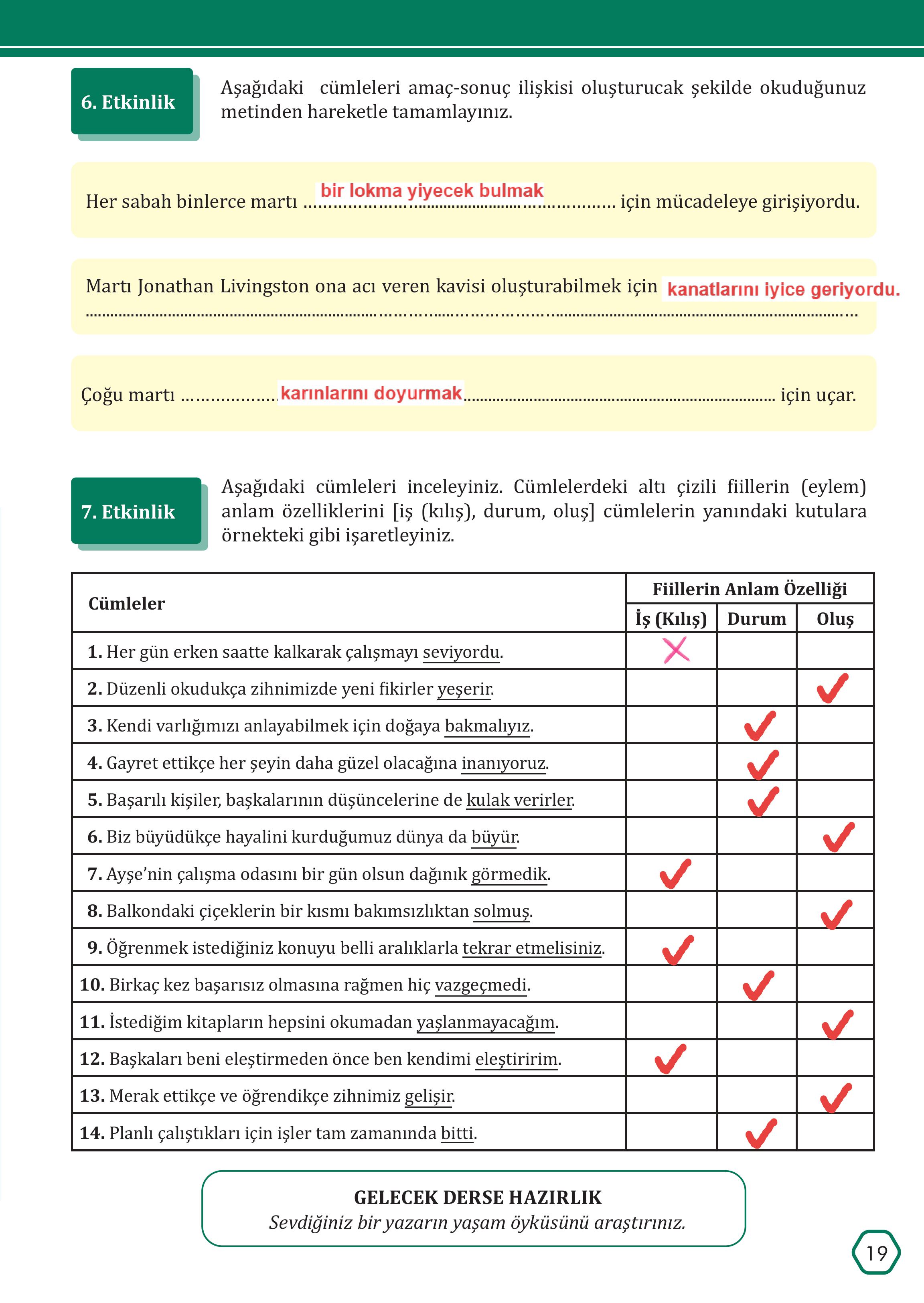 7. Sınıf Meb Yayınları Türkçe Ders Kitabı Sayfa 19 Cevapları 7. Sınıf Meb Yayınları Türkçe Ders Kitabı Sayfa 19 Cevapları