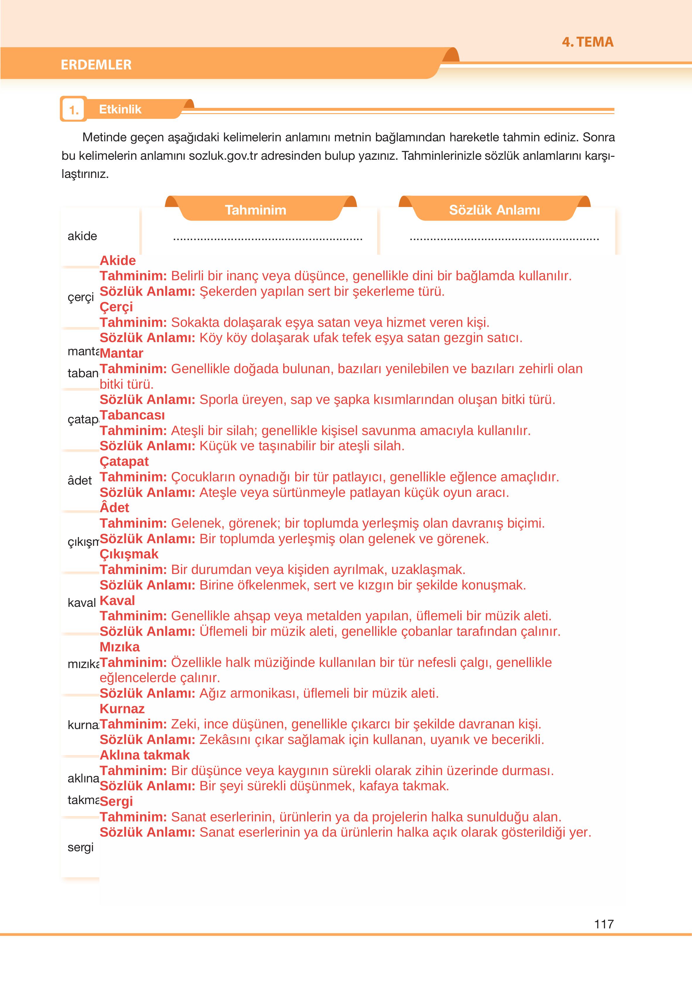 7. Sınıf Özgün Yayıncılık Türkçe Ders Kitabı Sayfa 117 Cevapları 7. Sınıf Özgün Yayıncılık Türkçe Ders Kitabı Sayfa 117 Cevapları