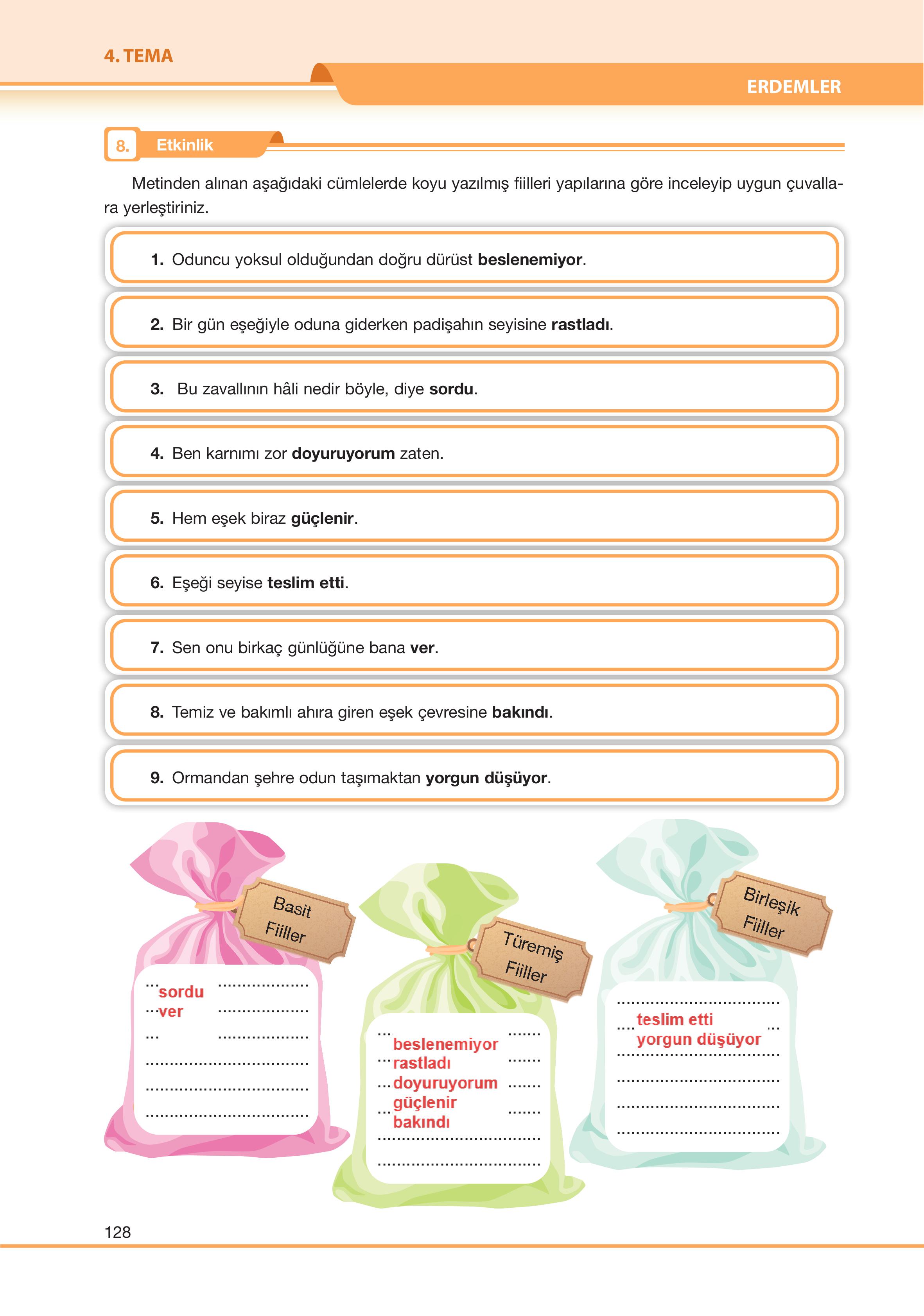 7. Sınıf Özgün Yayıncılık Türkçe Ders Kitabı Sayfa 128 Cevapları 7. Sınıf Özgün Yayıncılık Türkçe Ders Kitabı Sayfa 128 Cevapları