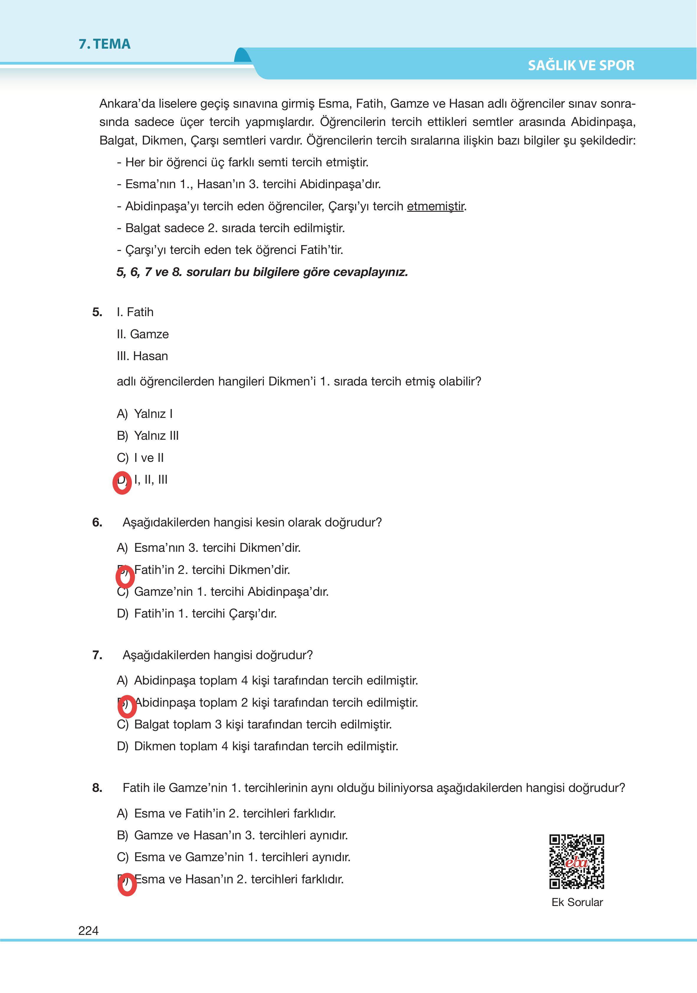 7. Sınıf Özgün Yayıncılık Türkçe Ders Kitabı Sayfa 224 Cevapları 7. Sınıf Özgün Yayıncılık Türkçe Ders Kitabı Sayfa 224 Cevapları