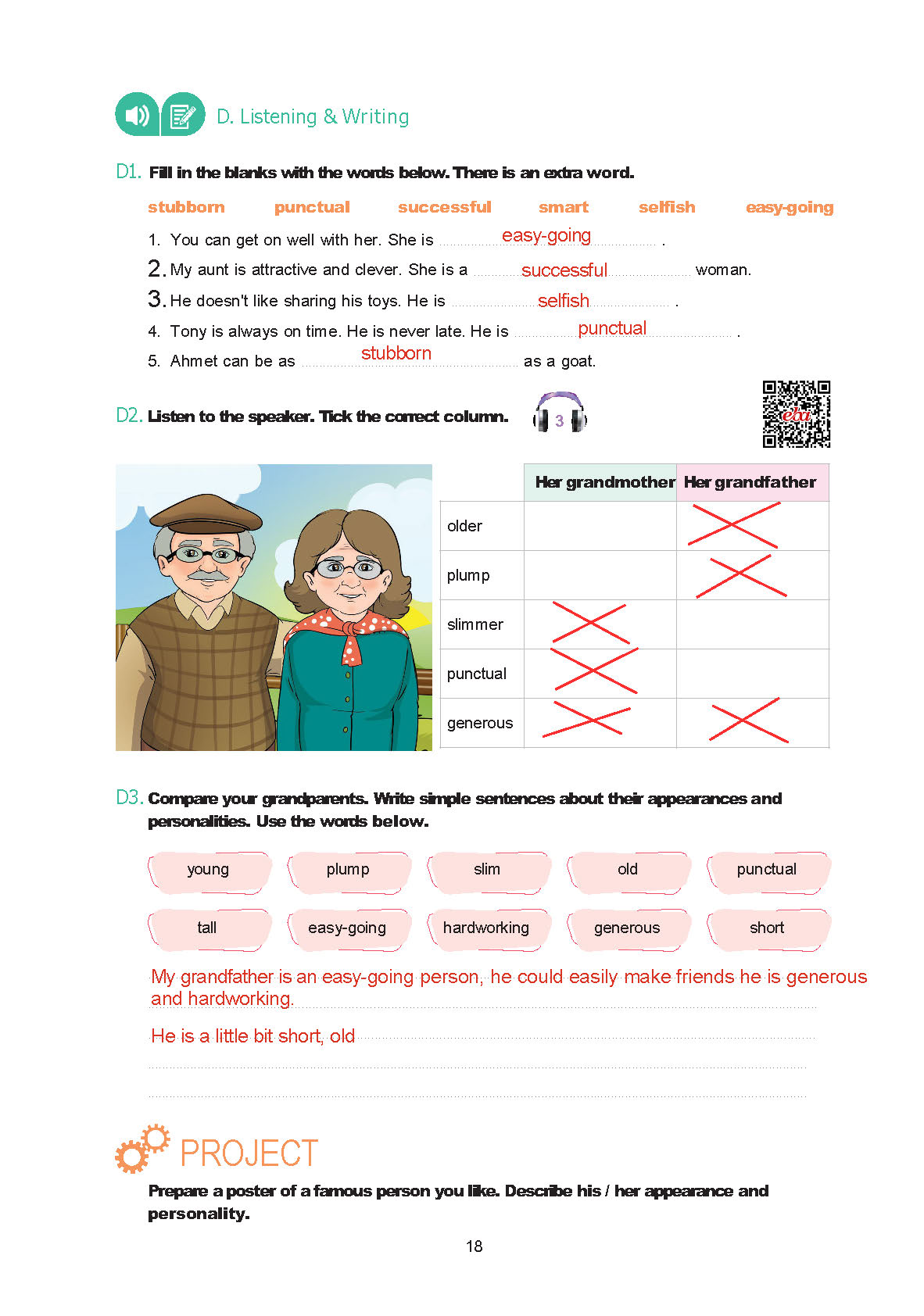 7. Sınıf Yıldırım Yayınları İngilizce Ders Kitabı Sayfa 018 Cevapları