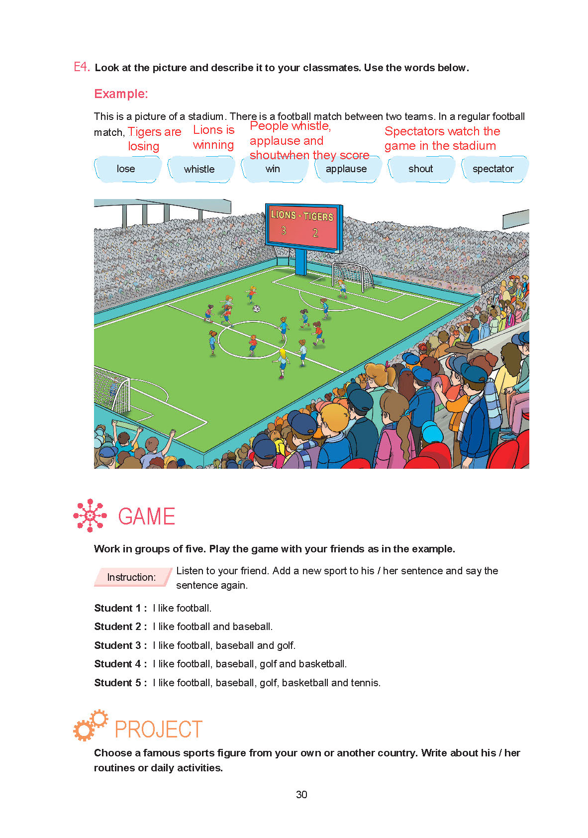 7. Sınıf Yıldırım Yayınları İngilizce Ders Kitabı Sayfa 030 Cevapları