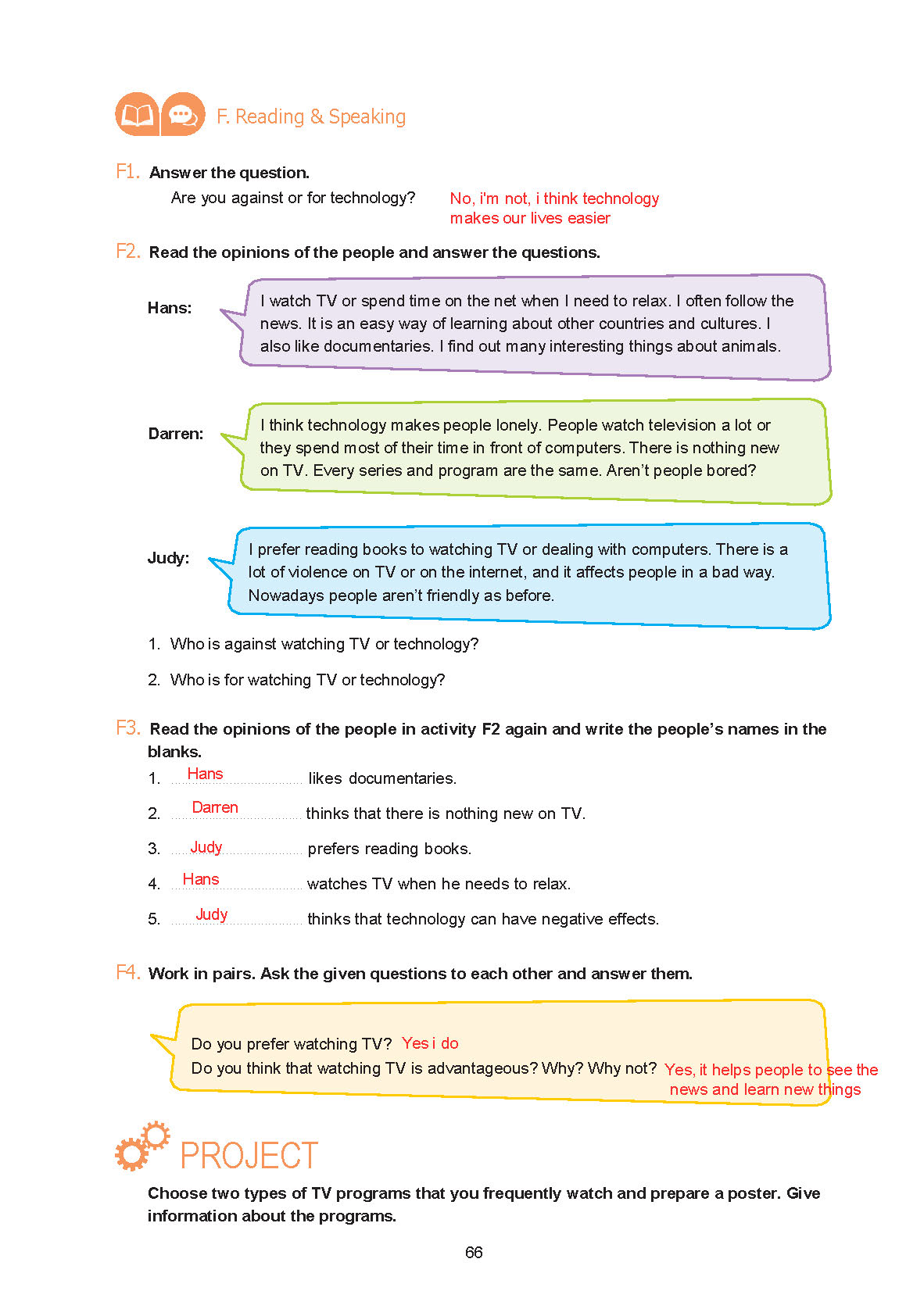 7. Sınıf Yıldırım Yayınları İngilizce Ders Kitabı Sayfa 066 Cevapları
