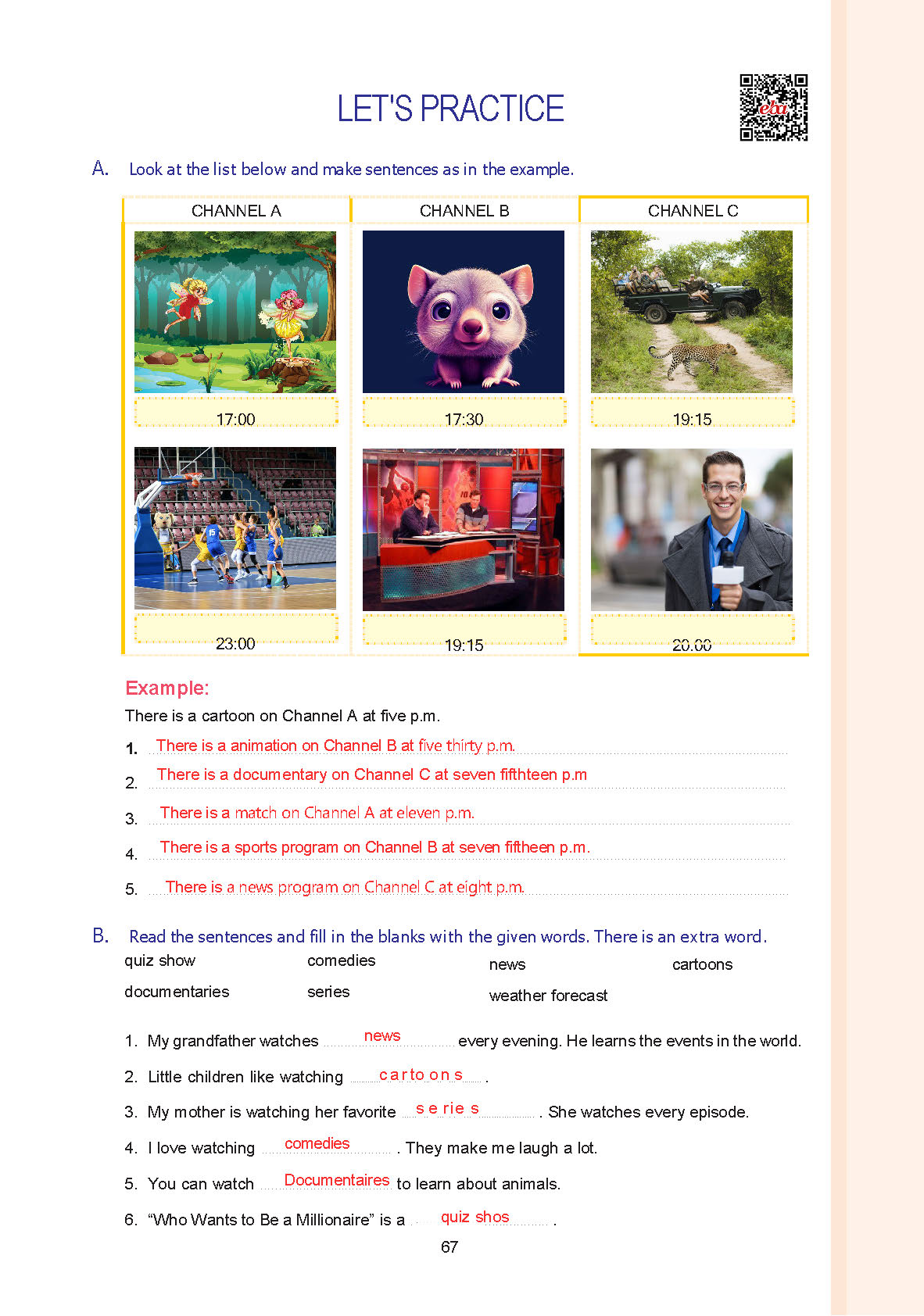 7. Sınıf Yıldırım Yayınları İngilizce Ders Kitabı Sayfa 067 Cevapları