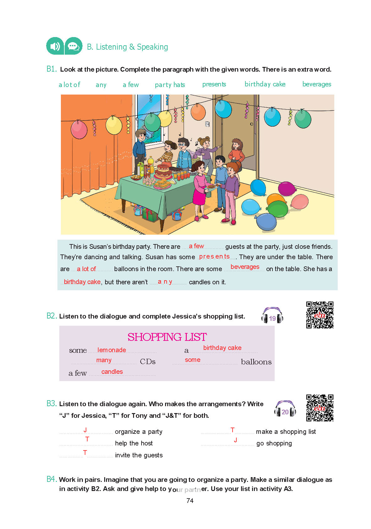 7. Sınıf Yıldırım Yayınları İngilizce Ders Kitabı Sayfa 074 Cevapları