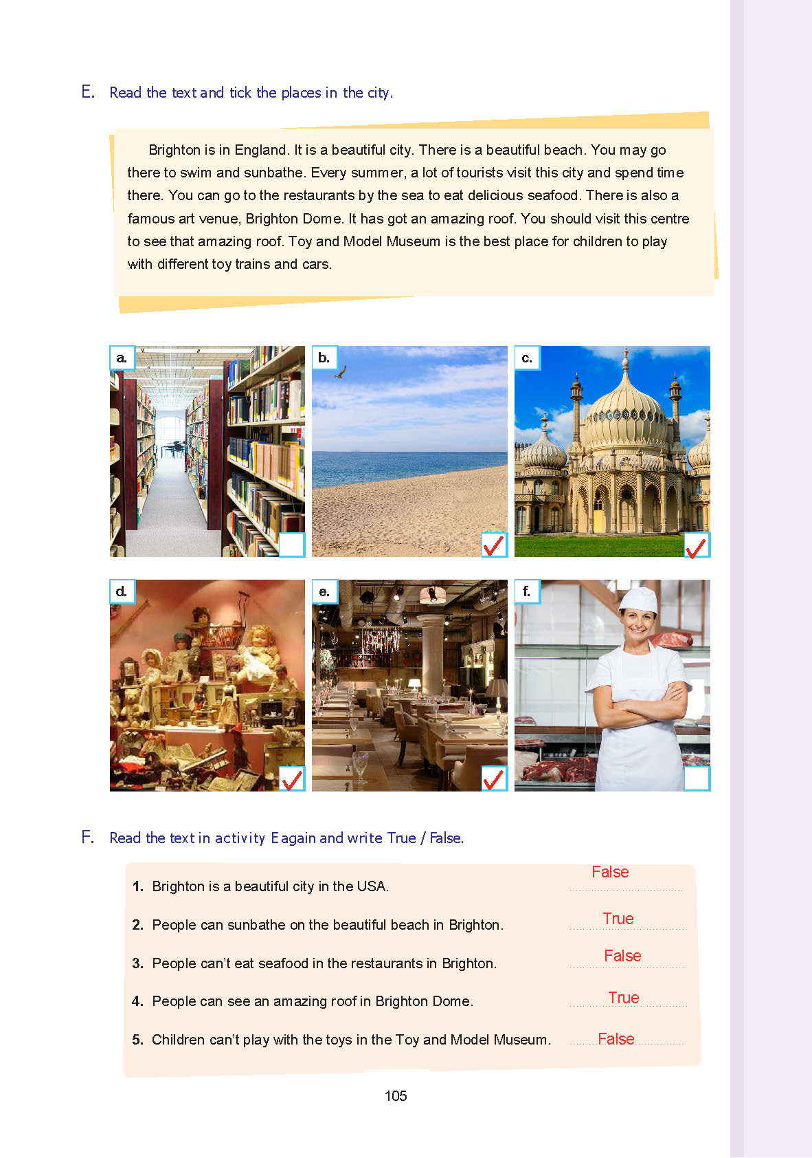 7. Sınıf Yıldırım Yayınları İngilizce Ders Kitabı Sayfa 105 Cevapları