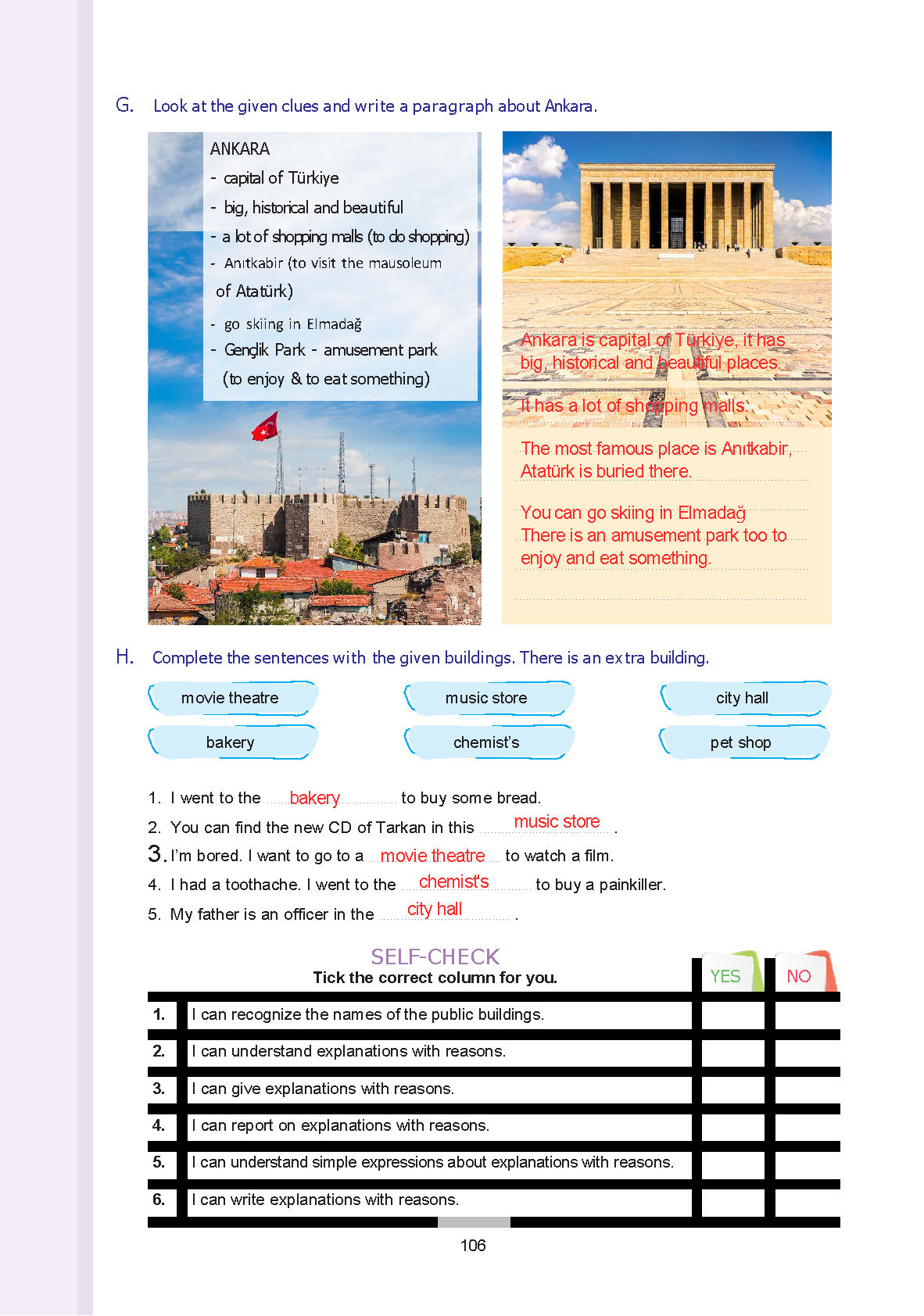 7. Sınıf Yıldırım Yayınları İngilizce Ders Kitabı Sayfa 106 Cevapları