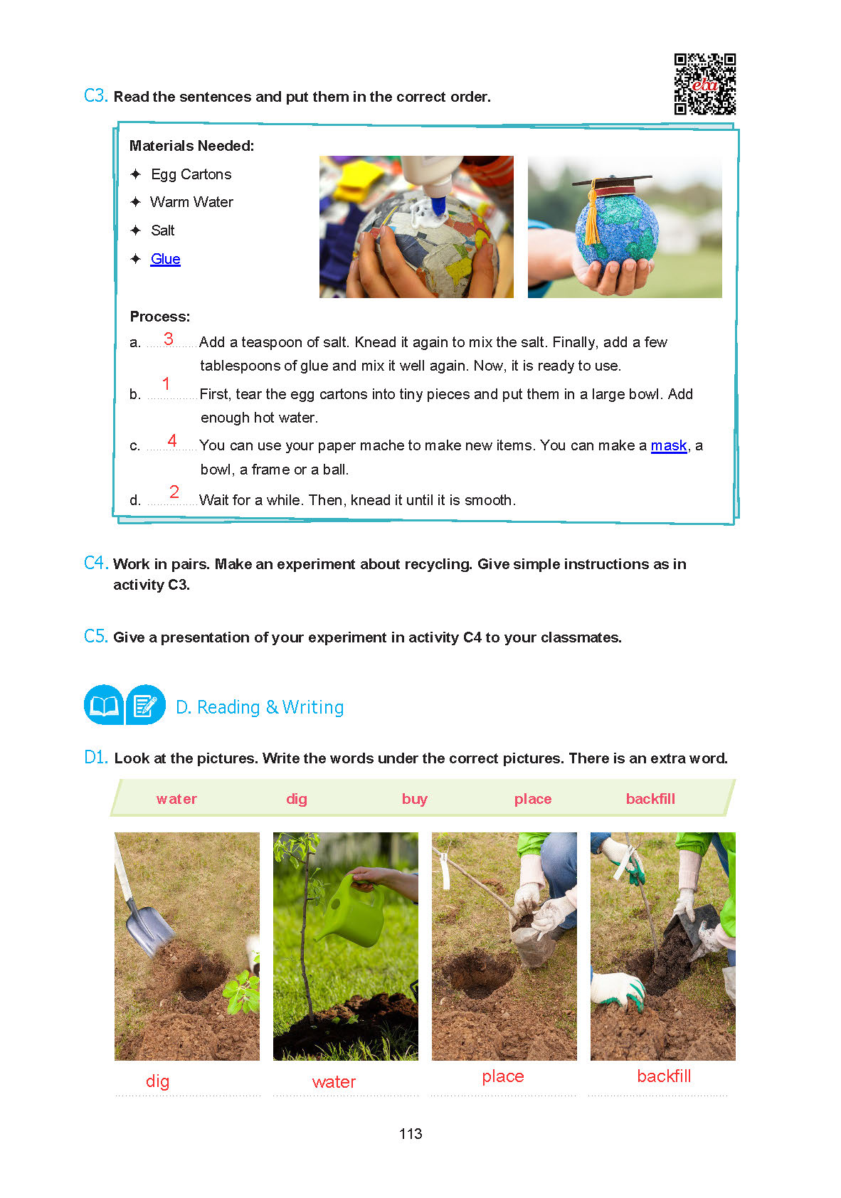 7. Sınıf Yıldırım Yayınları İngilizce Ders Kitabı Sayfa 113 Cevapları