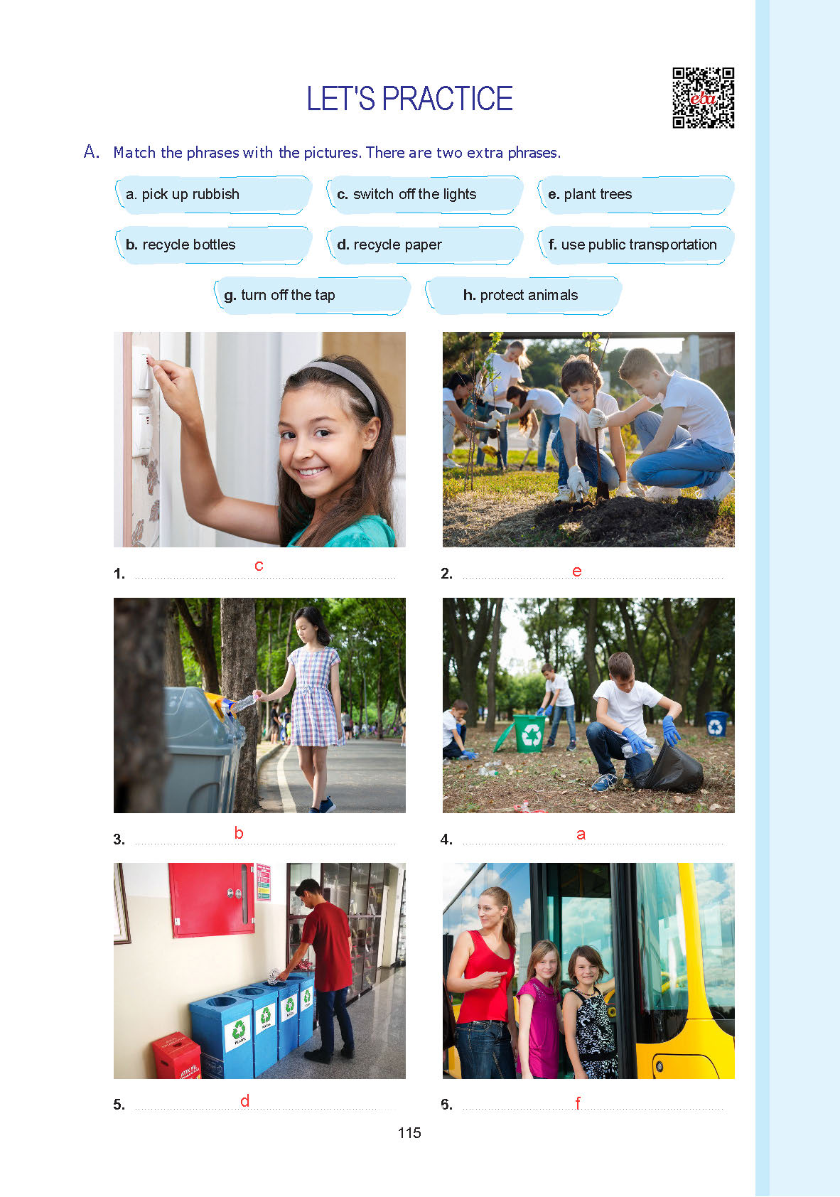 7. Sınıf Yıldırım Yayınları İngilizce Ders Kitabı Sayfa 115 Cevapları