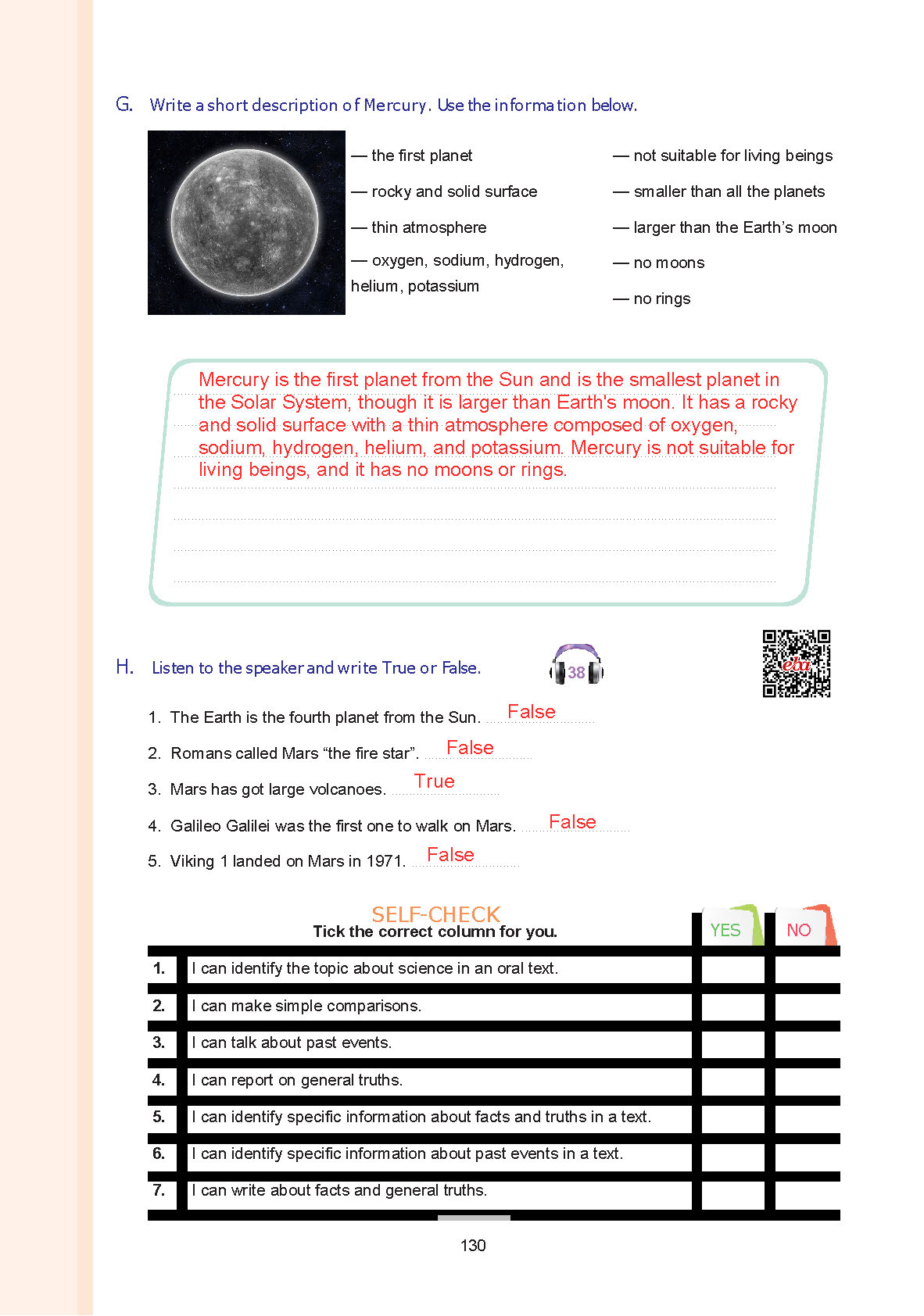 7. Sınıf Yıldırım Yayınları İngilizce Ders Kitabı Sayfa 130 Cevapları