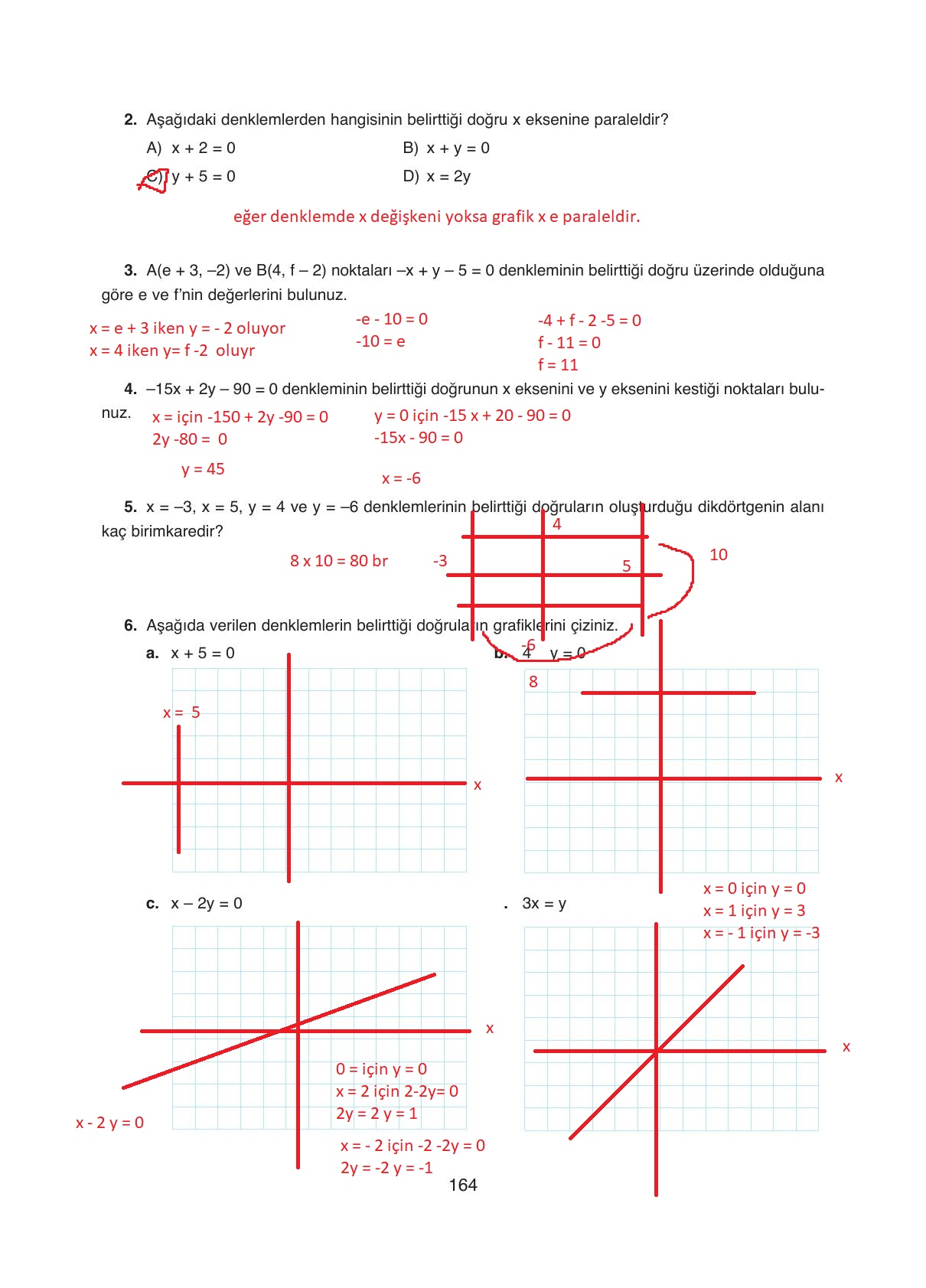 8. Sınıf Ada Yayıncılık Matematik Ders Kitabı Sayfa 164 Cevapları
