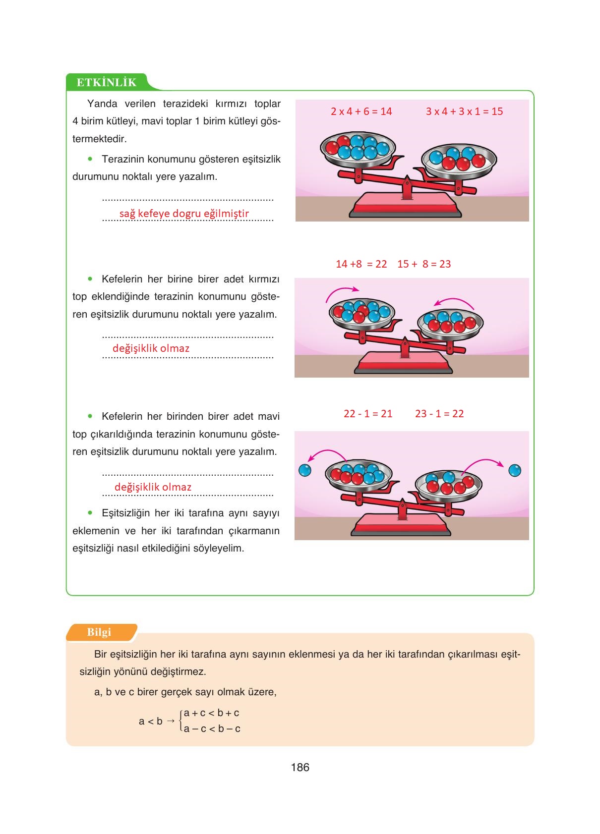 8. Sınıf Ada Yayıncılık Matematik Ders Kitabı Sayfa 186 Cevapları