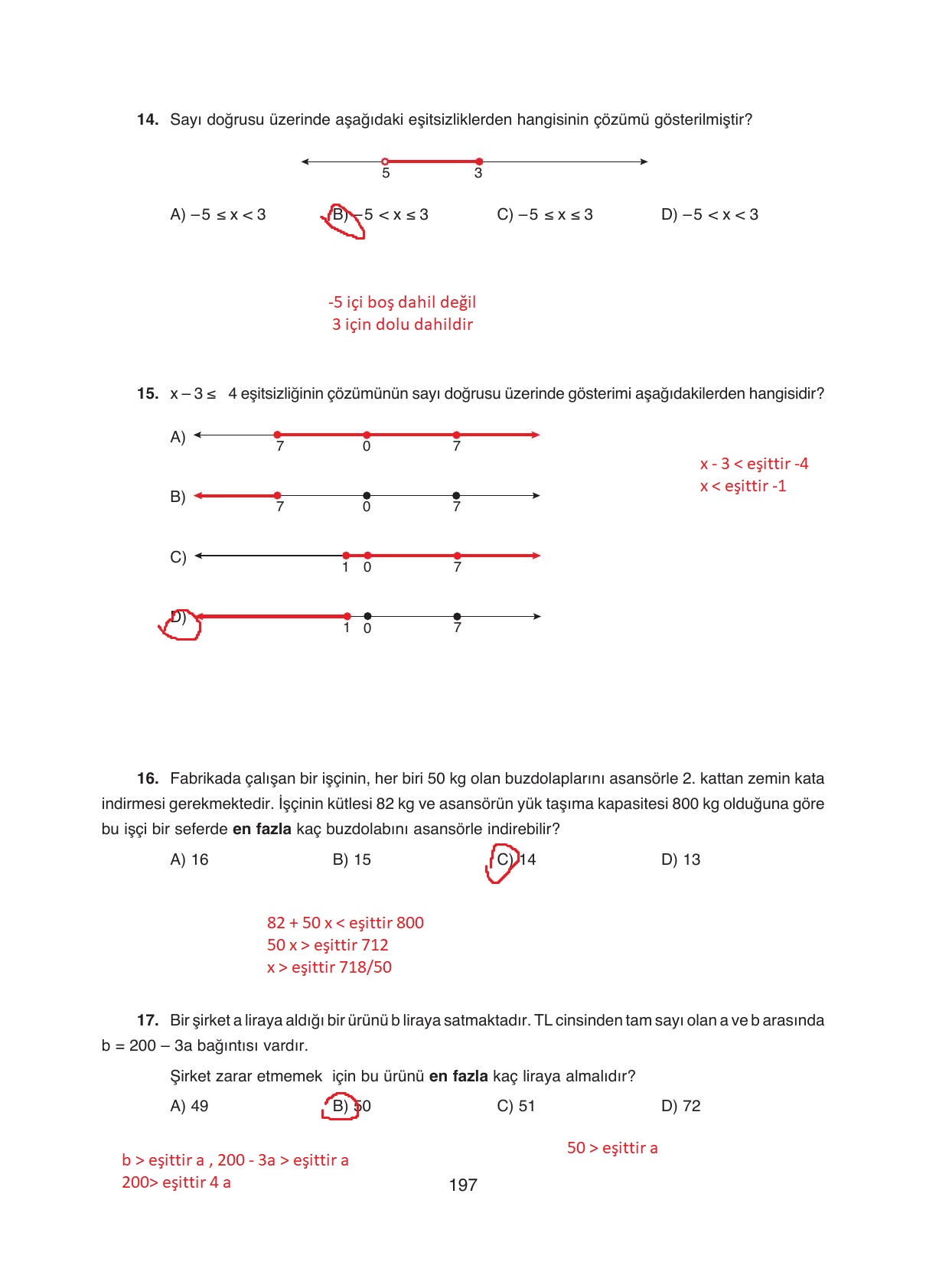 8. Sınıf Ada Yayıncılık Matematik Ders Kitabı Sayfa 197 Cevapları