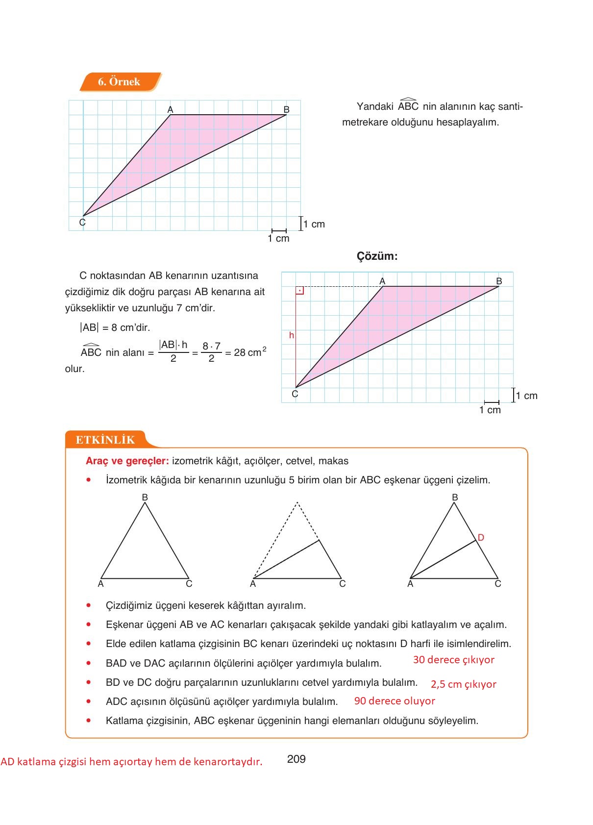 8. Sınıf Ada Yayıncılık Matematik Ders Kitabı Sayfa 209 Cevapları