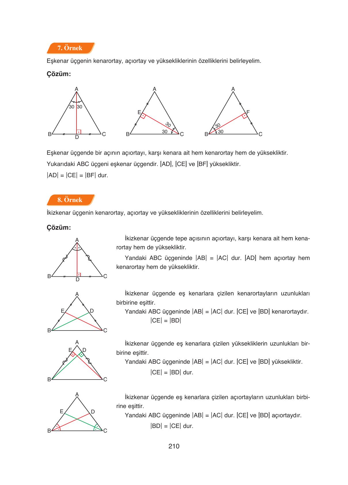 8. Sınıf Ada Yayıncılık Matematik Ders Kitabı Sayfa 210 Cevapları