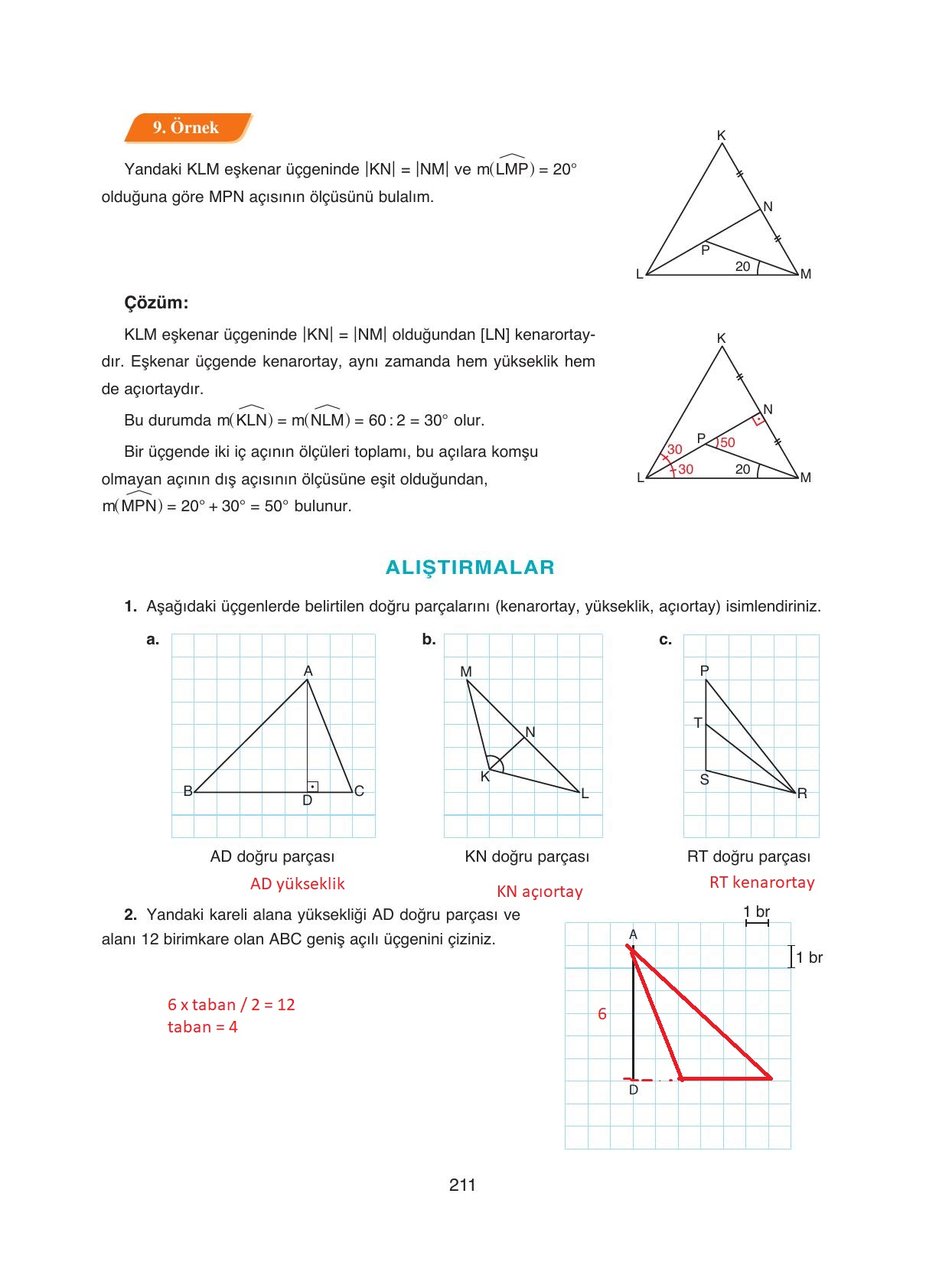 8. Sınıf Ada Yayıncılık Matematik Ders Kitabı Sayfa 211 Cevapları