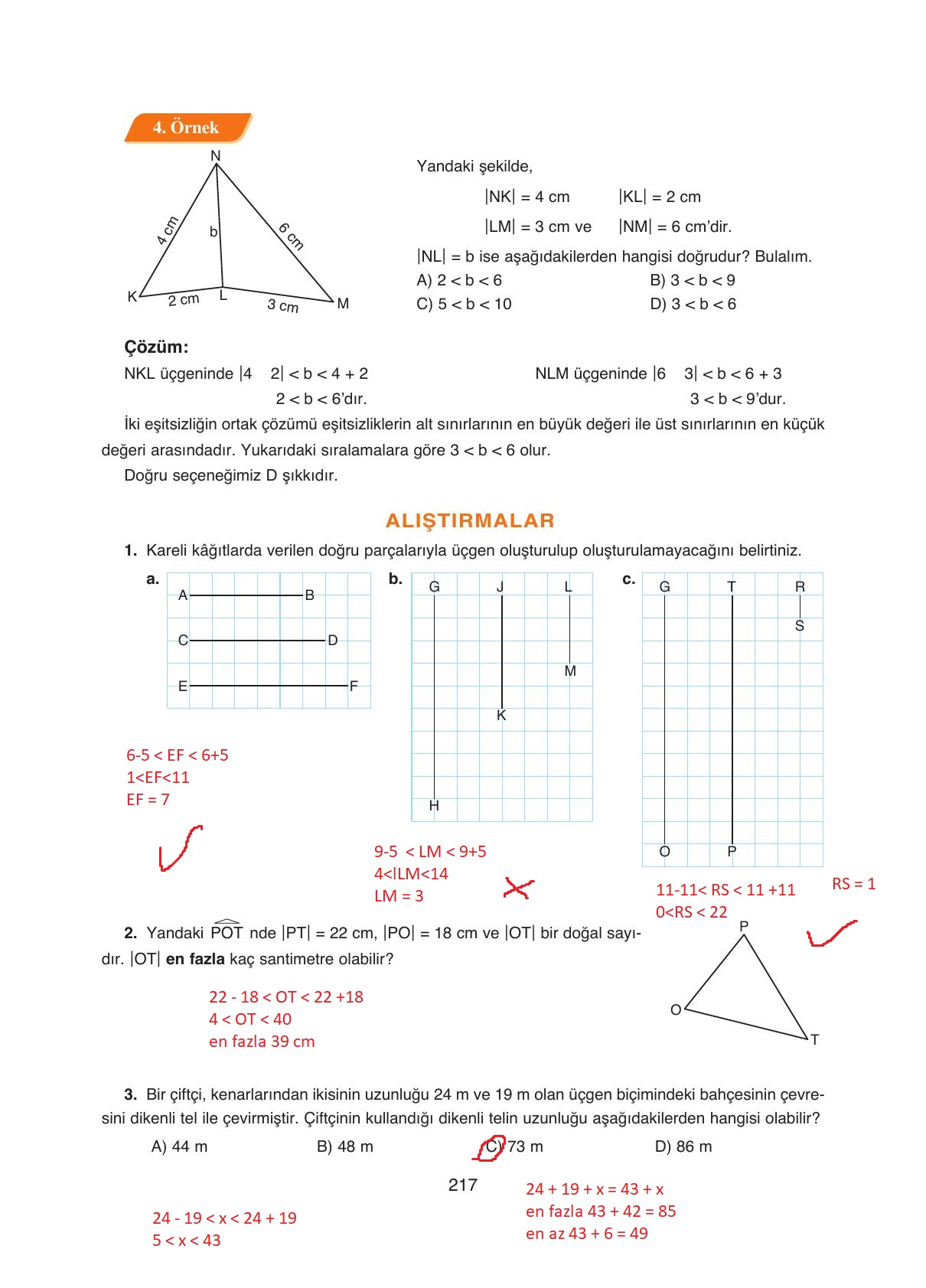 8. Sınıf Ada Yayıncılık Matematik Ders Kitabı Sayfa 217 Cevapları