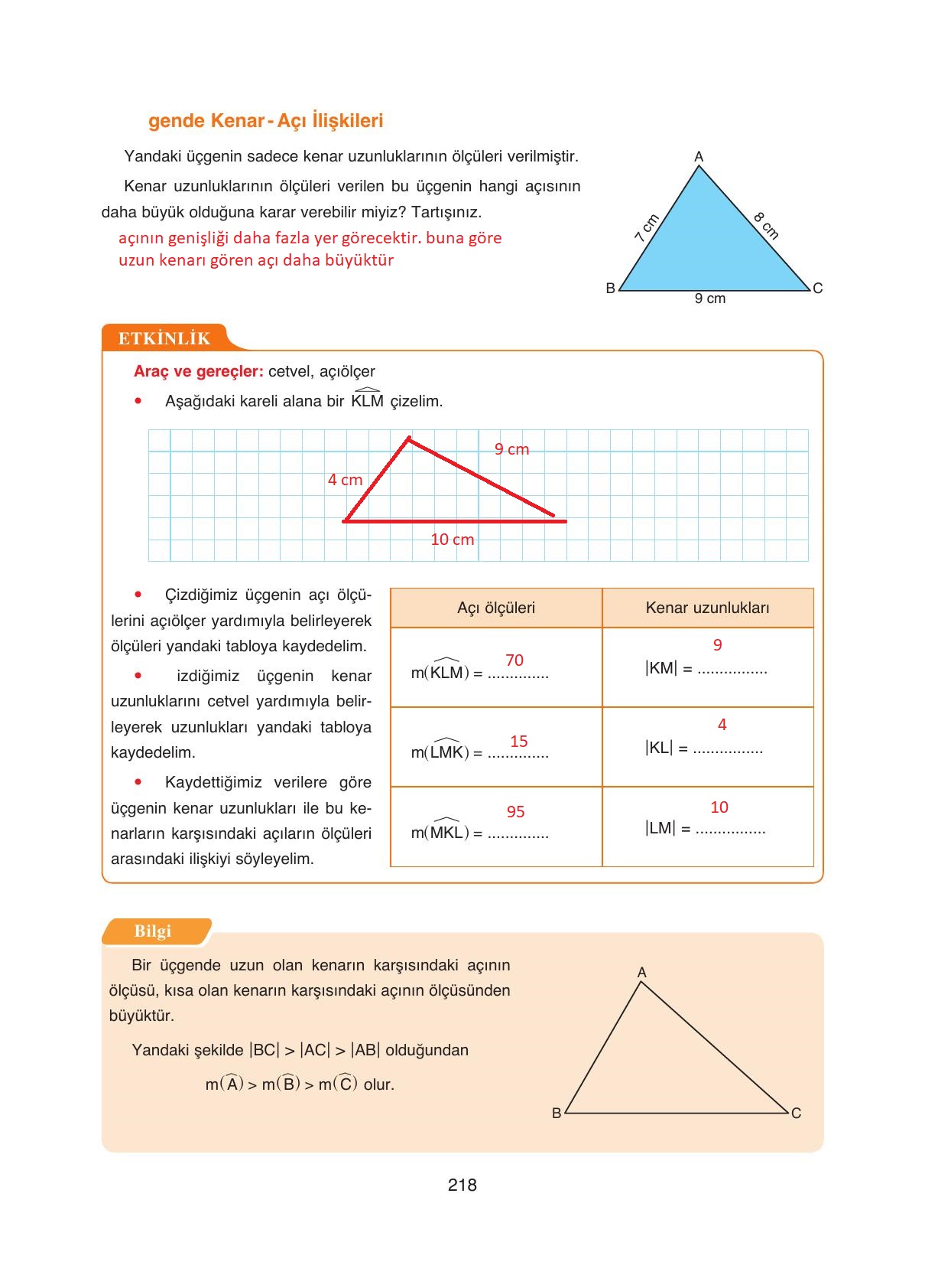 8. Sınıf Ada Yayıncılık Matematik Ders Kitabı Sayfa 218 Cevapları
