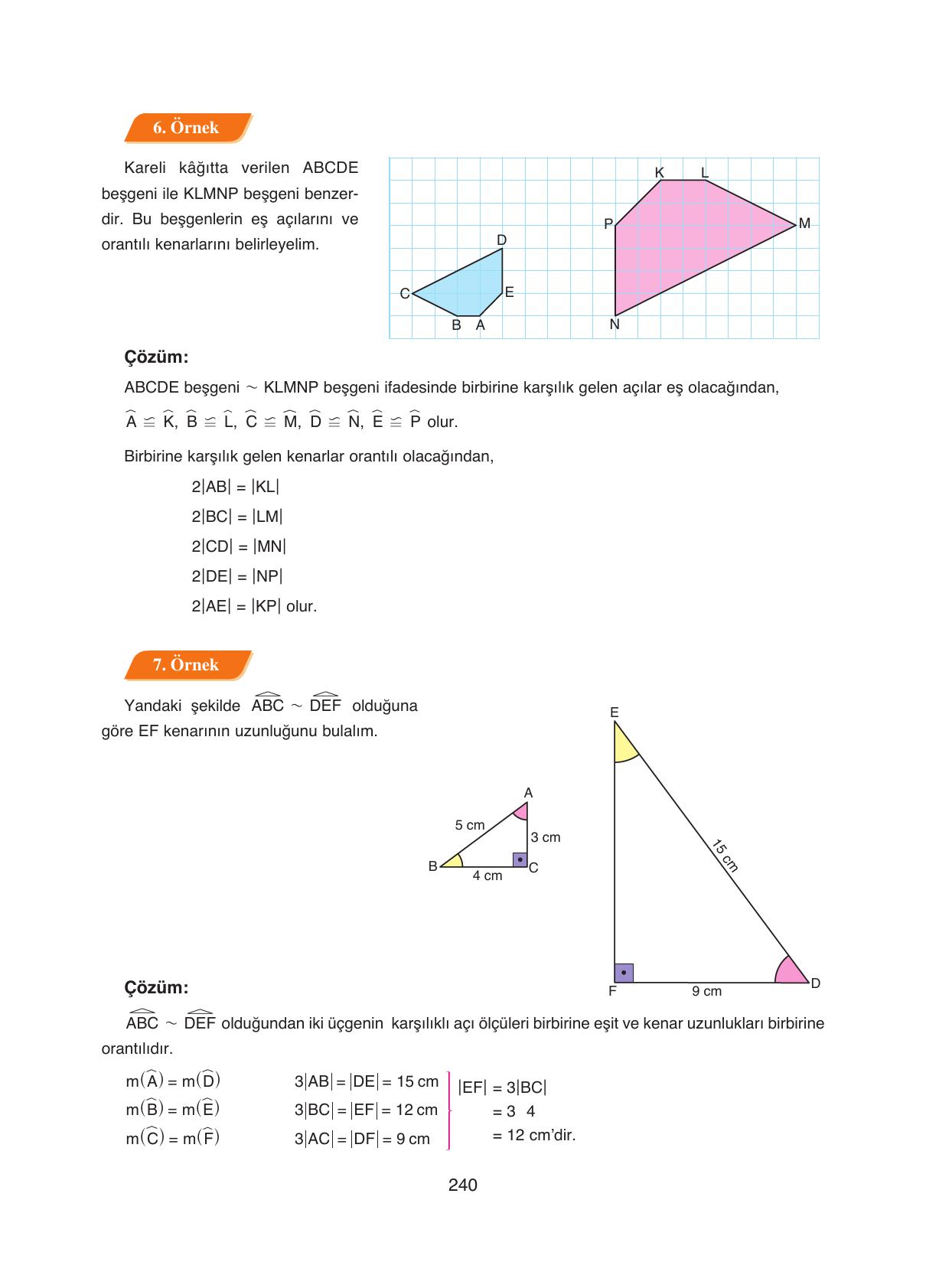 8. Sınıf Ada Yayıncılık Matematik Ders Kitabı Sayfa 240 Cevapları