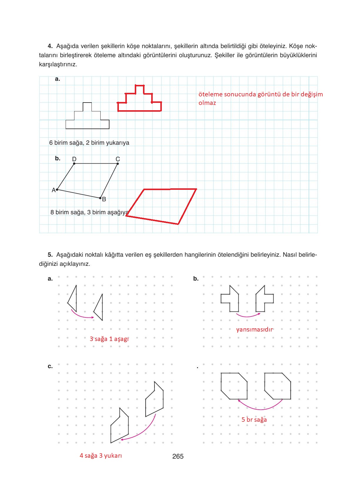 8. Sınıf Ada Yayıncılık Matematik Ders Kitabı Sayfa 265 Cevapları